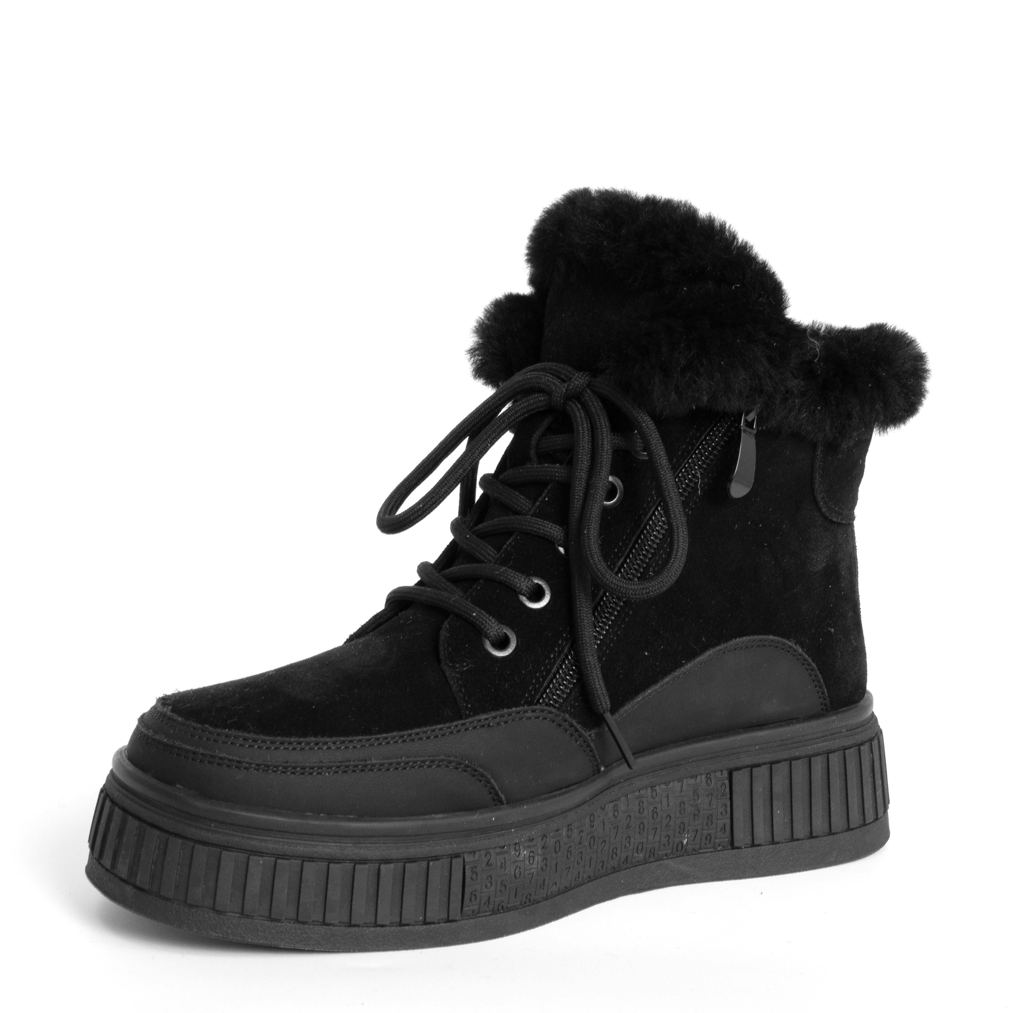 women snow boots with casual style and black leather