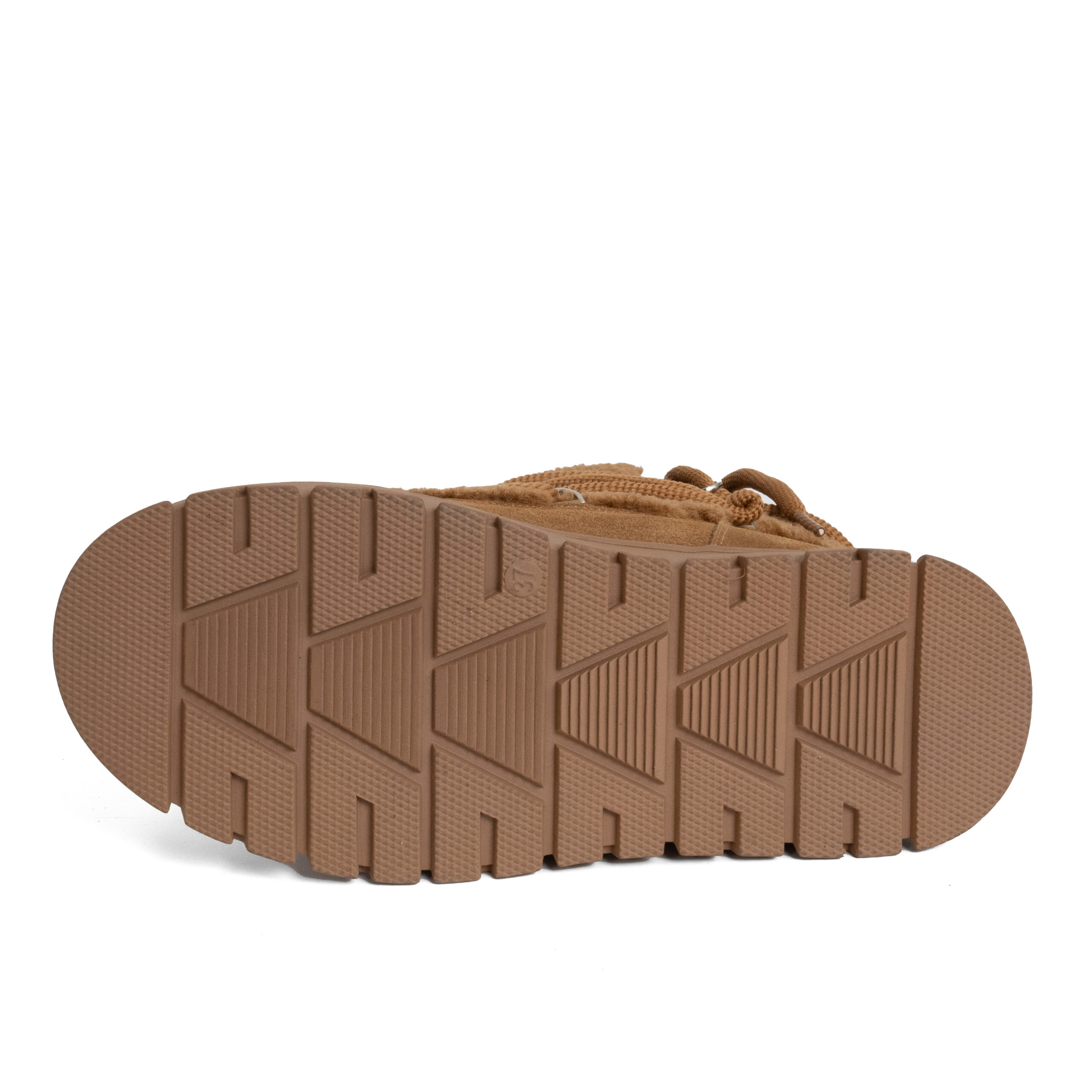 women snow boots with Khaki genuine leather and synthetic fur