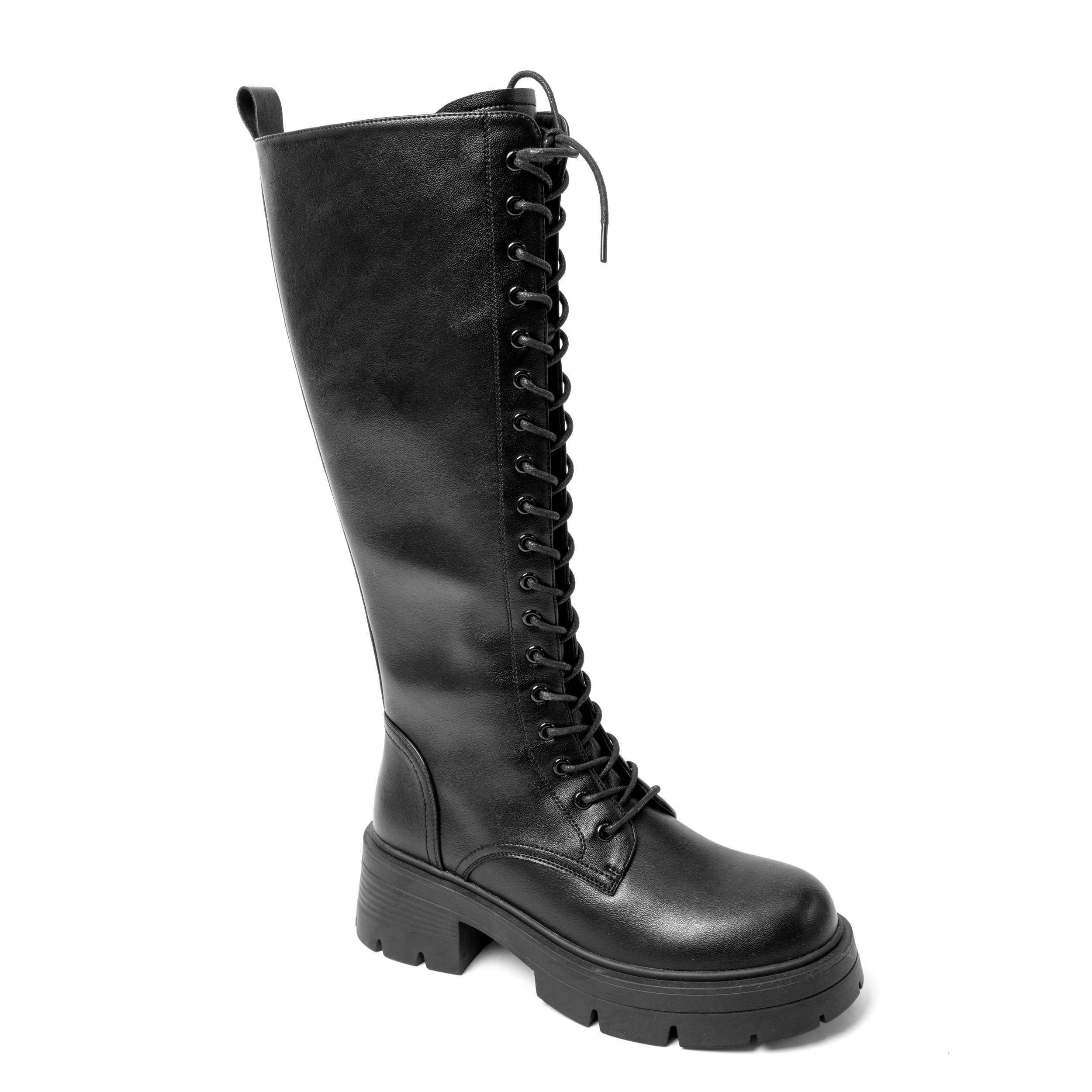 Women knee high boots with PU leather