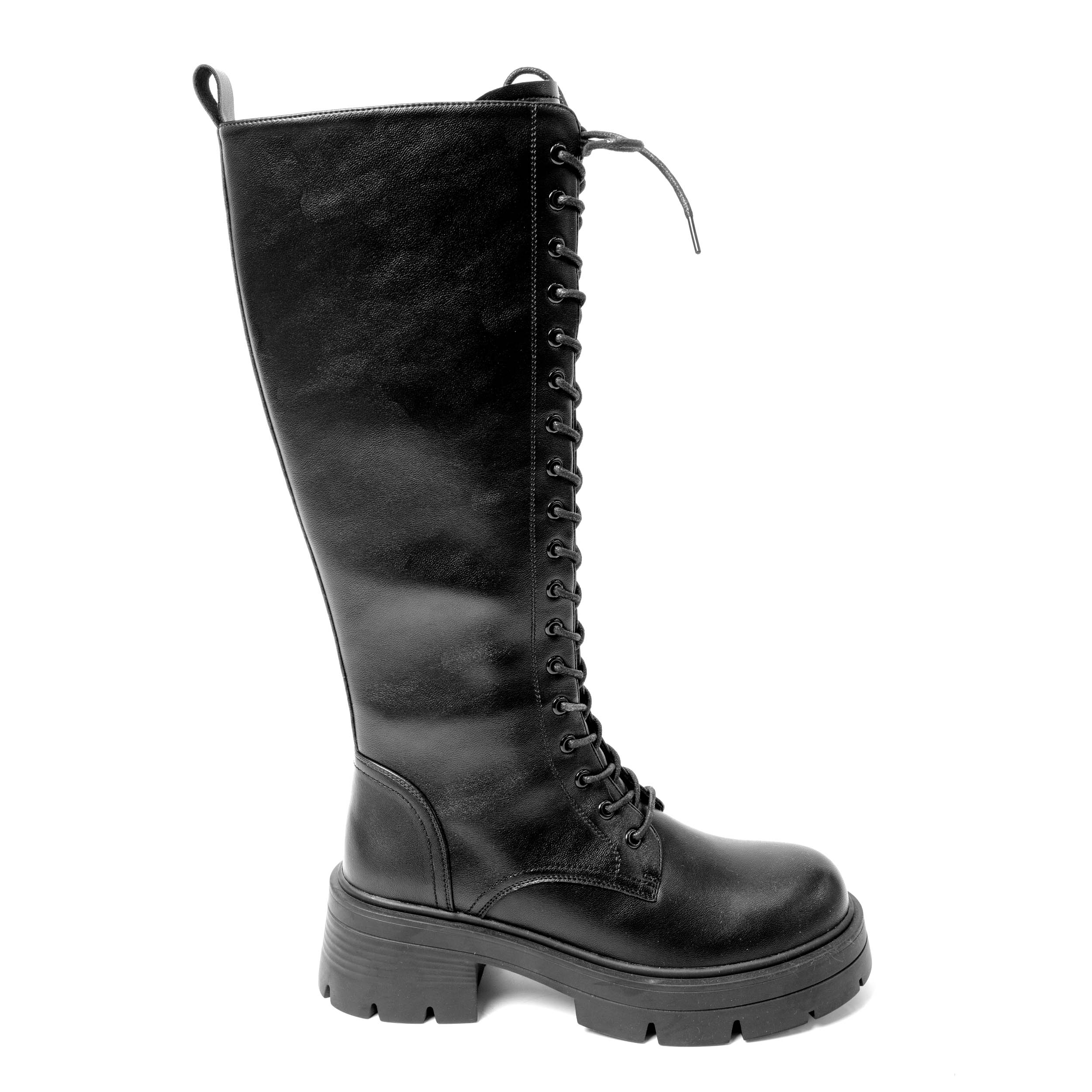 Women knee high boots with PU leather