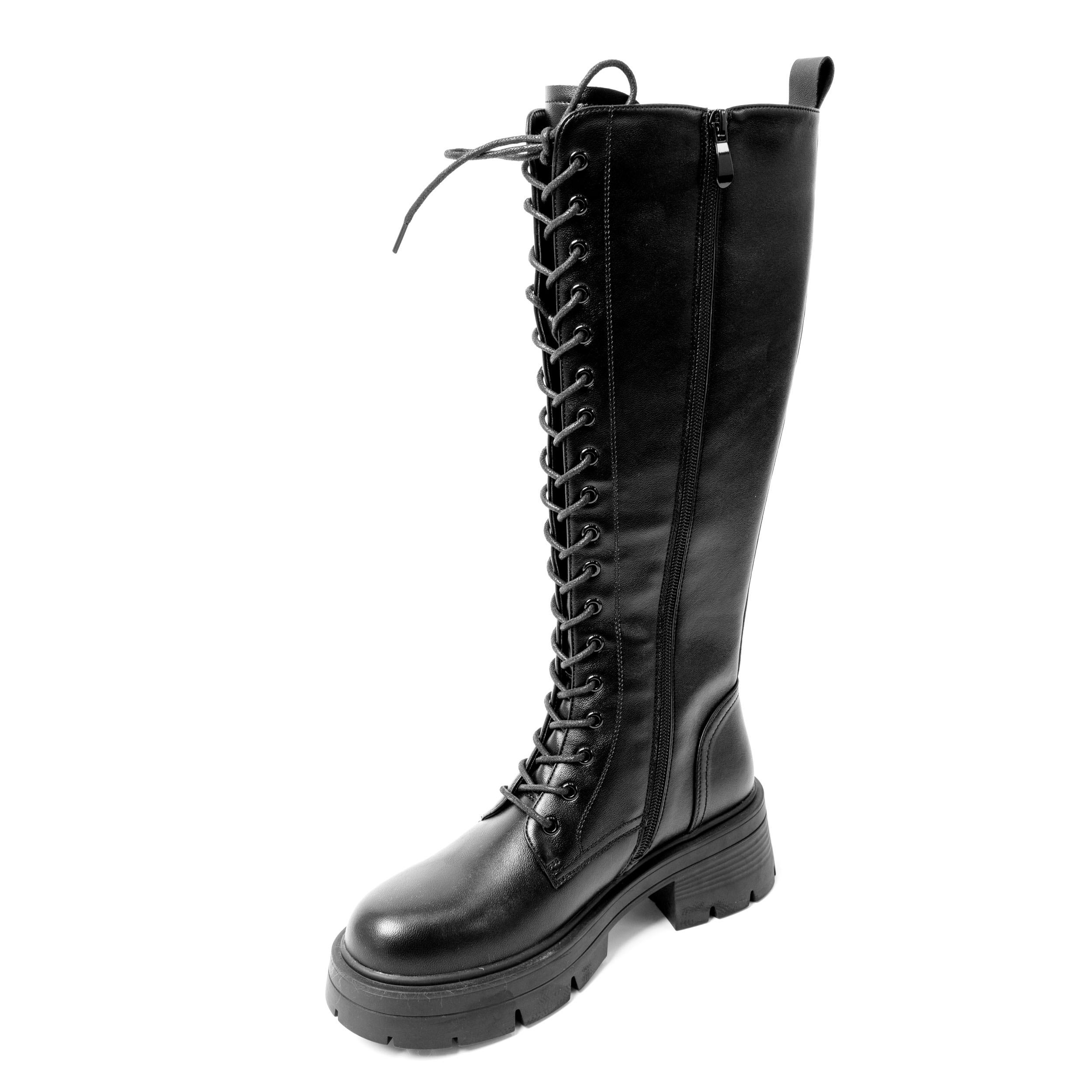 Women knee high boots with PU leather