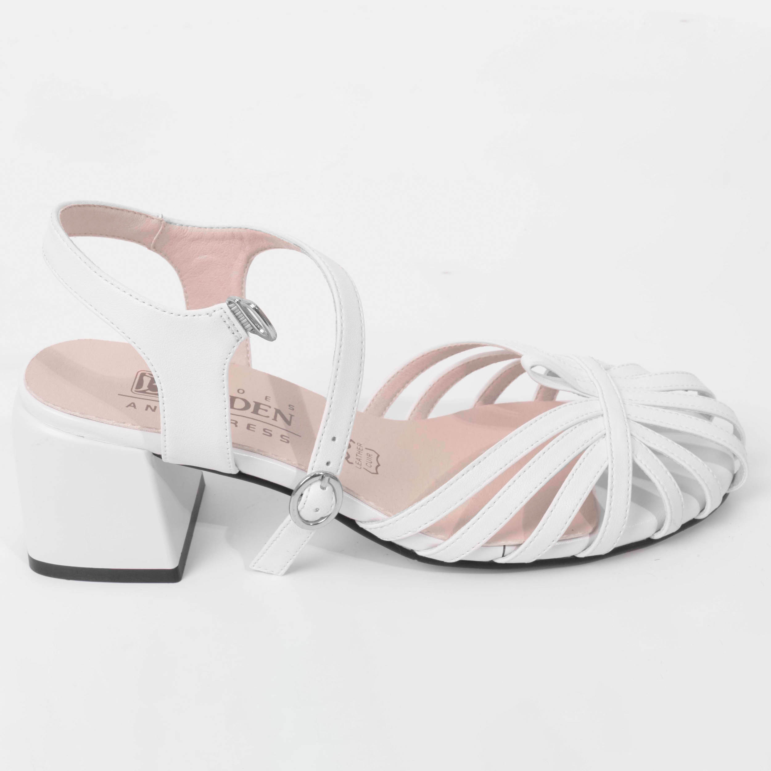 women heeled sandals with patent leather