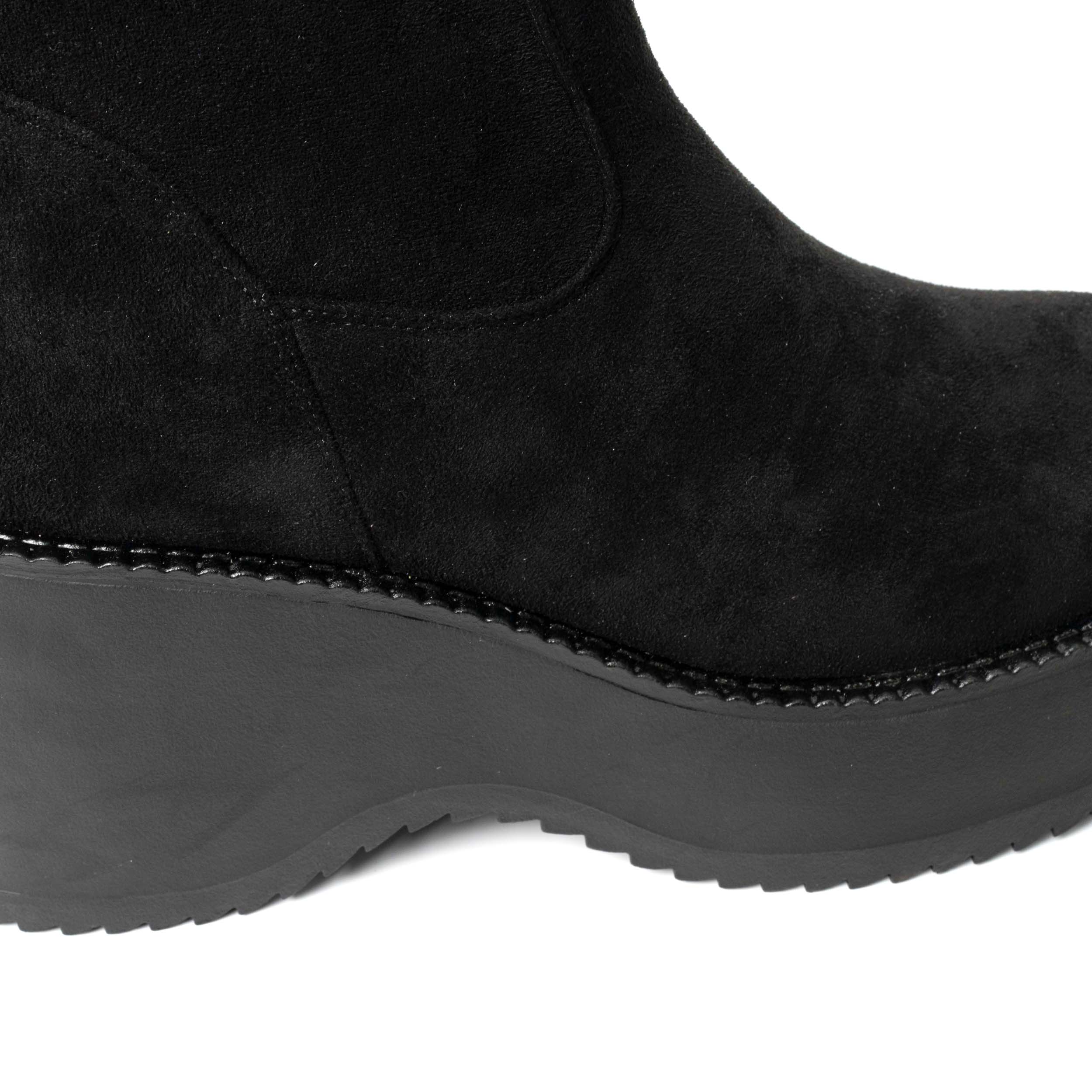 leather knee high boots for women with microfiber