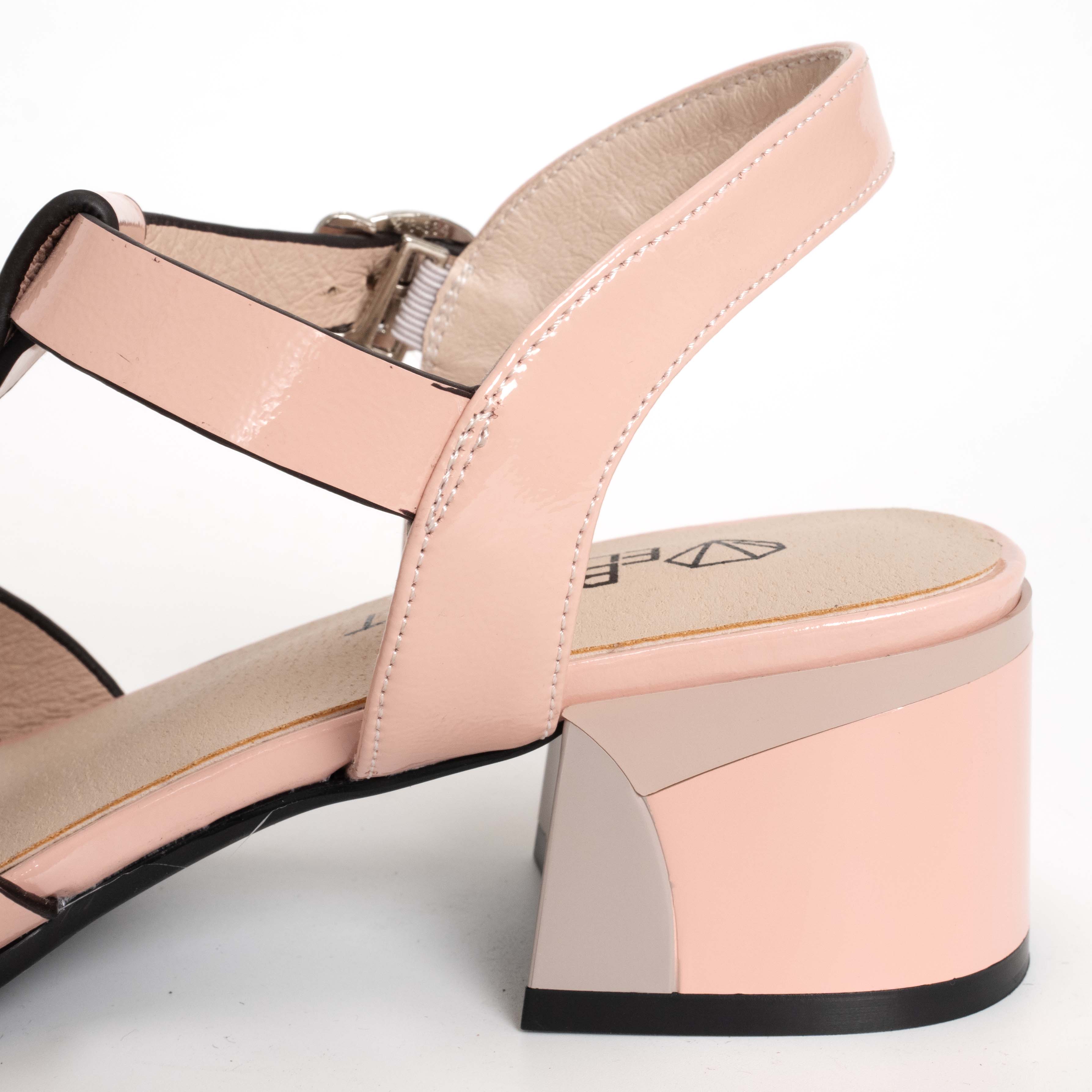 heeled sandals for women with microfiber leather