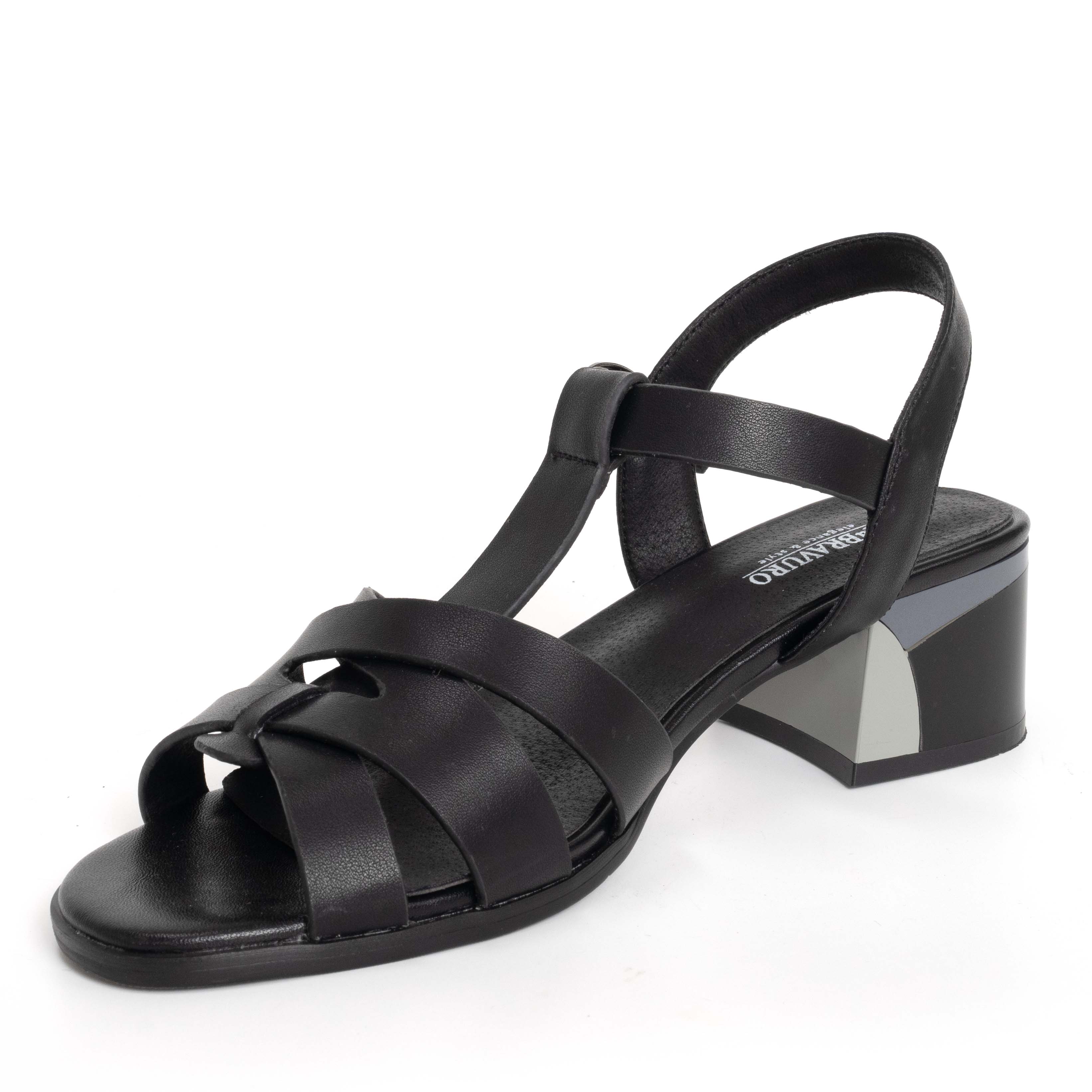 heeled sandals for women with microfiber leather