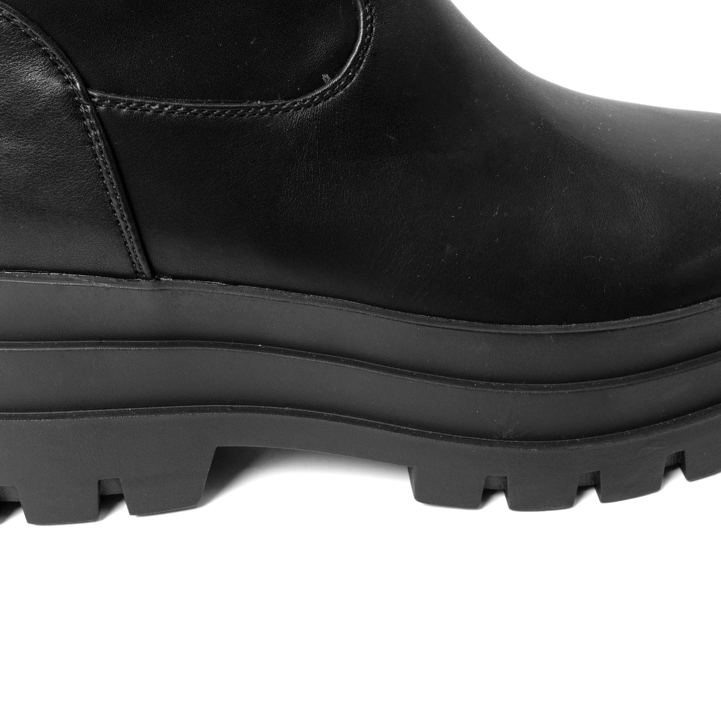 leather knee high boots for women with PU leather