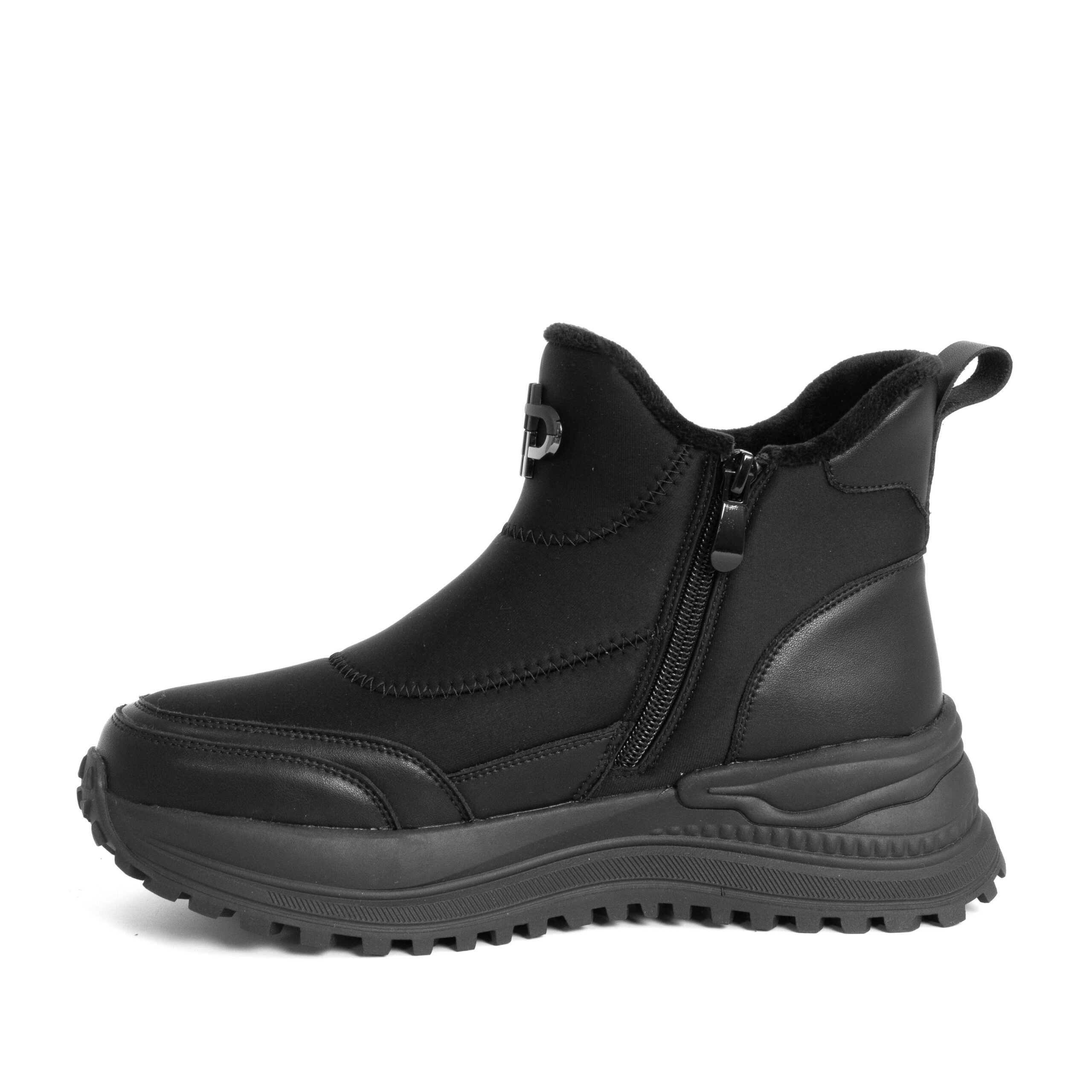 women casual boots with lycra cloth and microfiber leather