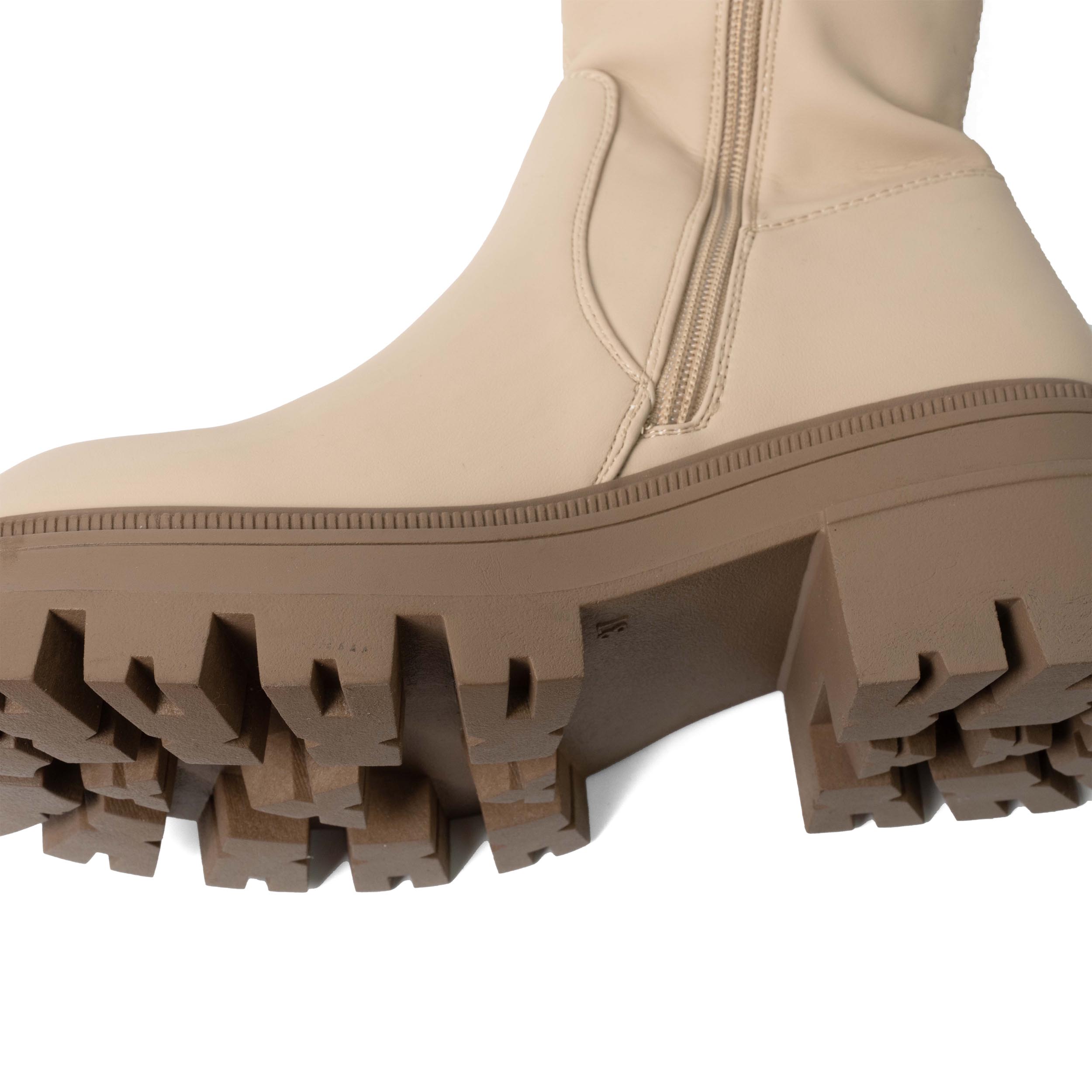 leather knee high boots for women with stretch PU leather