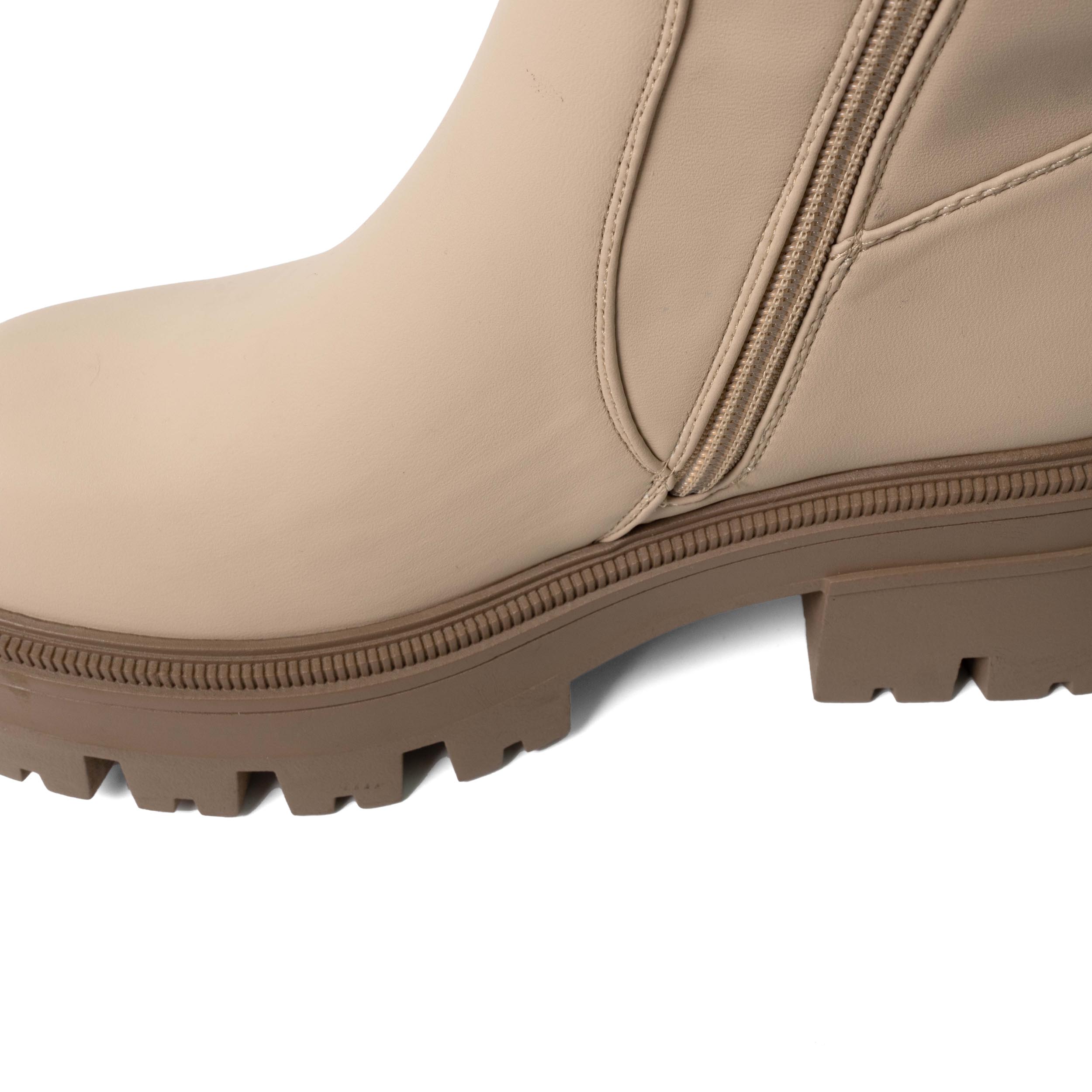 leather knee high boots for women with stretch PU leather