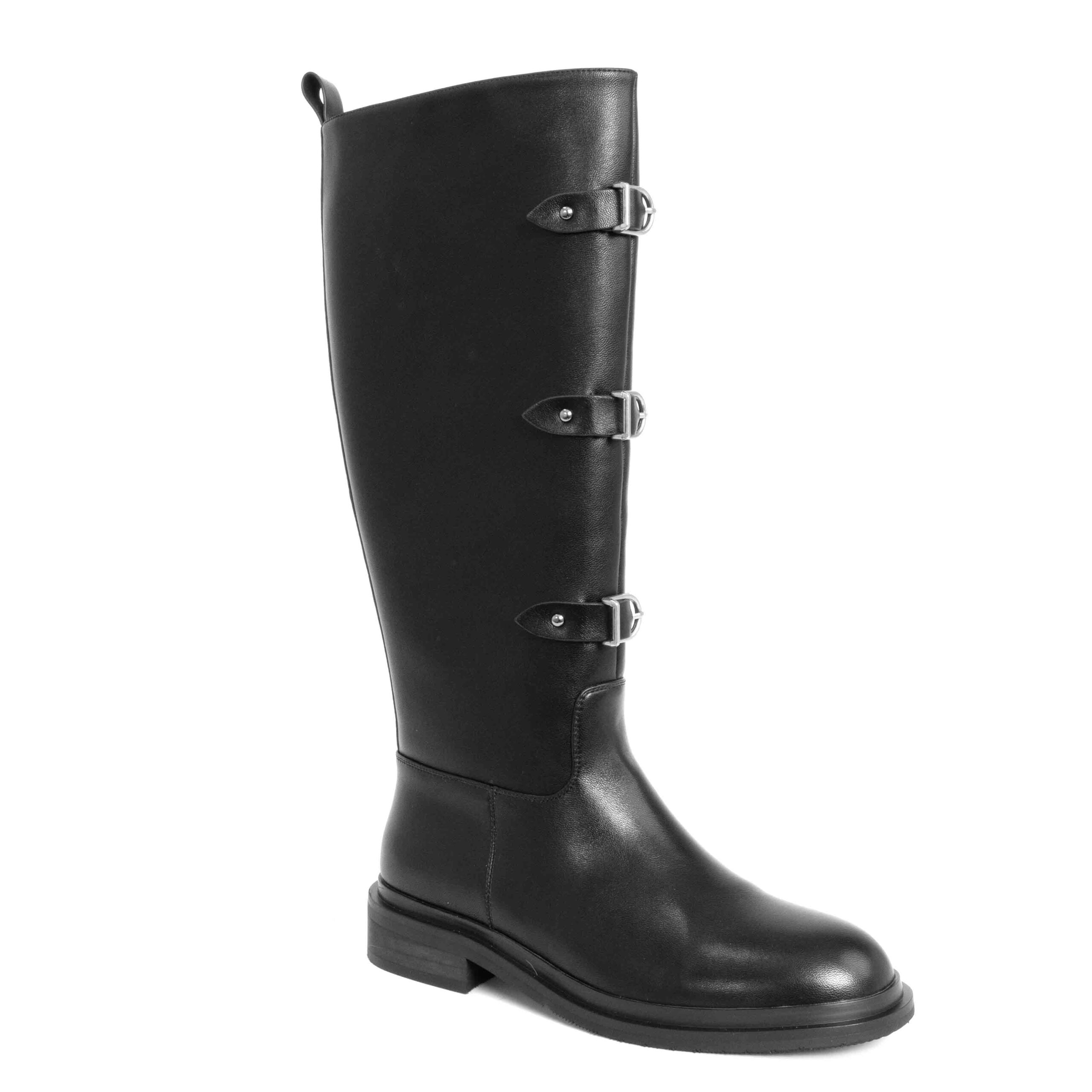 Fashion knee high boots for women with PU leather