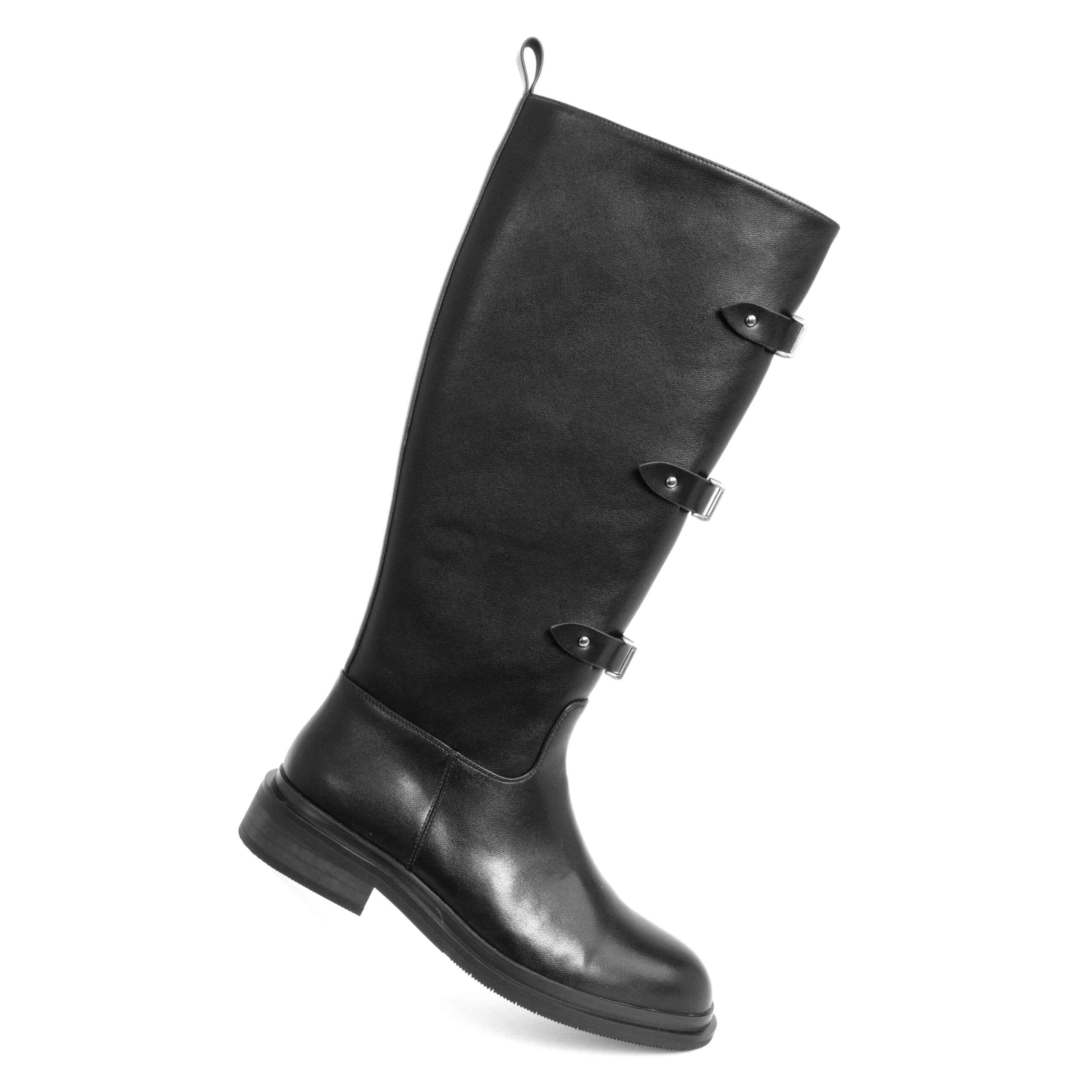 Fashion knee high boots for women with PU leather