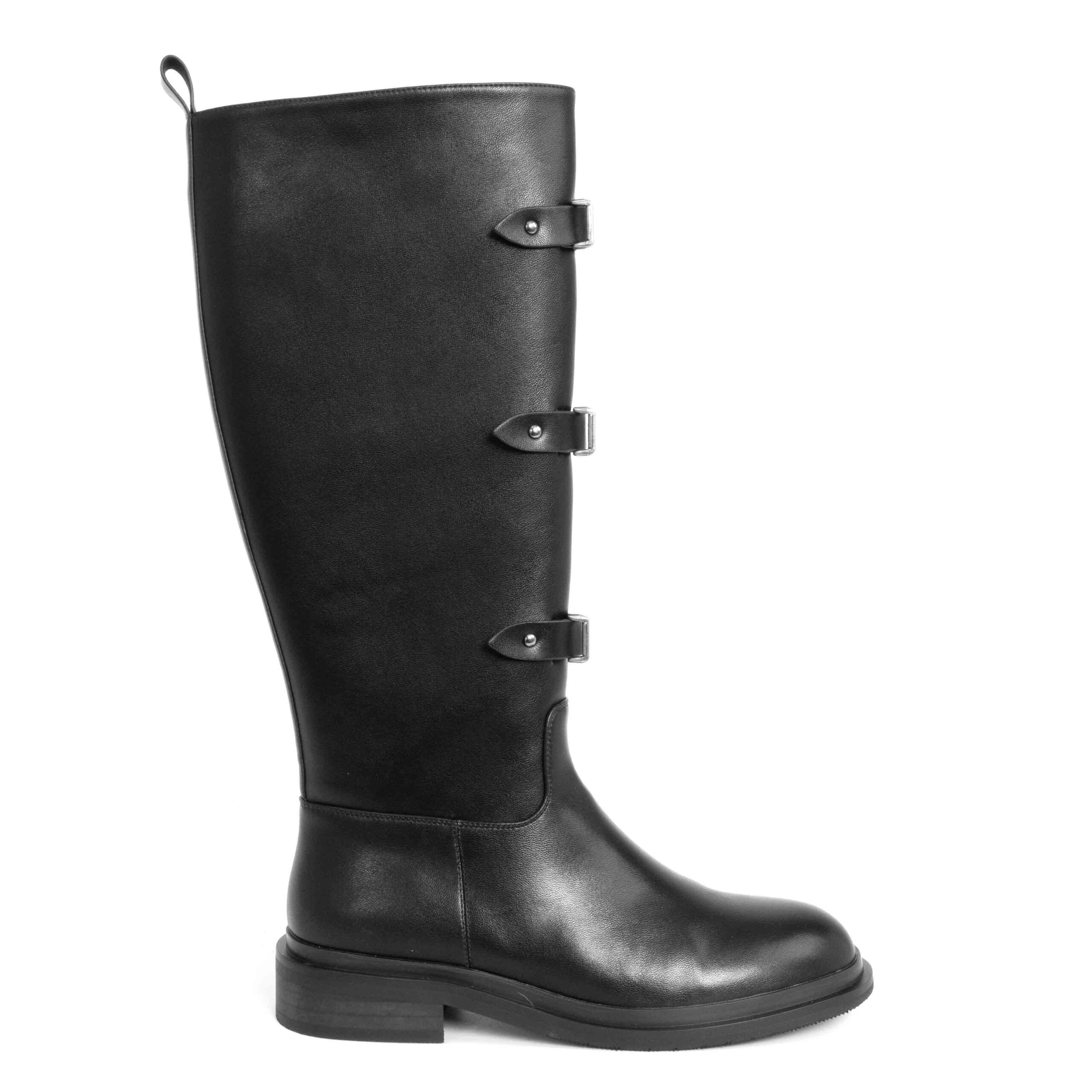 Fashion knee high boots for women with PU leather