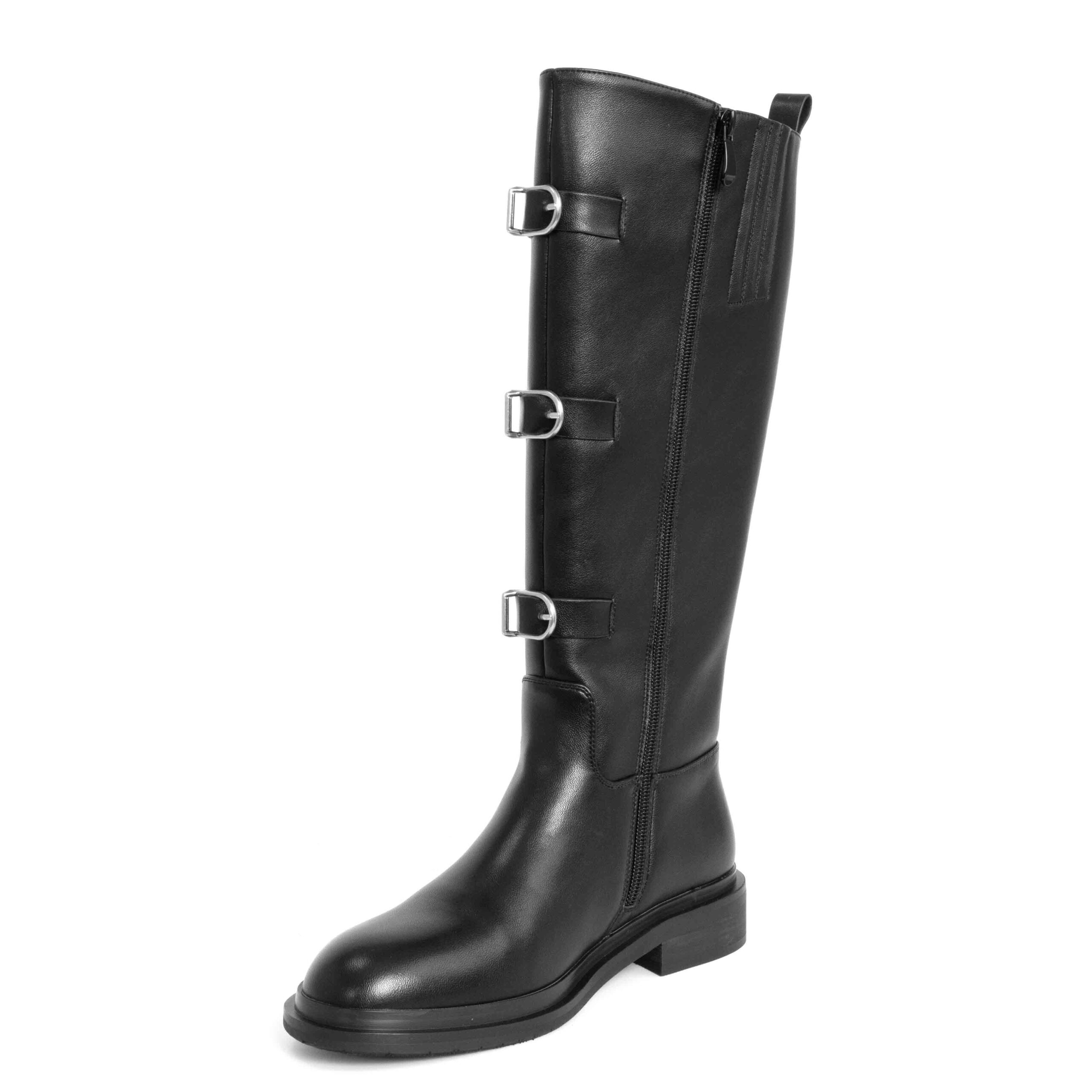 Fashion knee high boots for women with PU leather