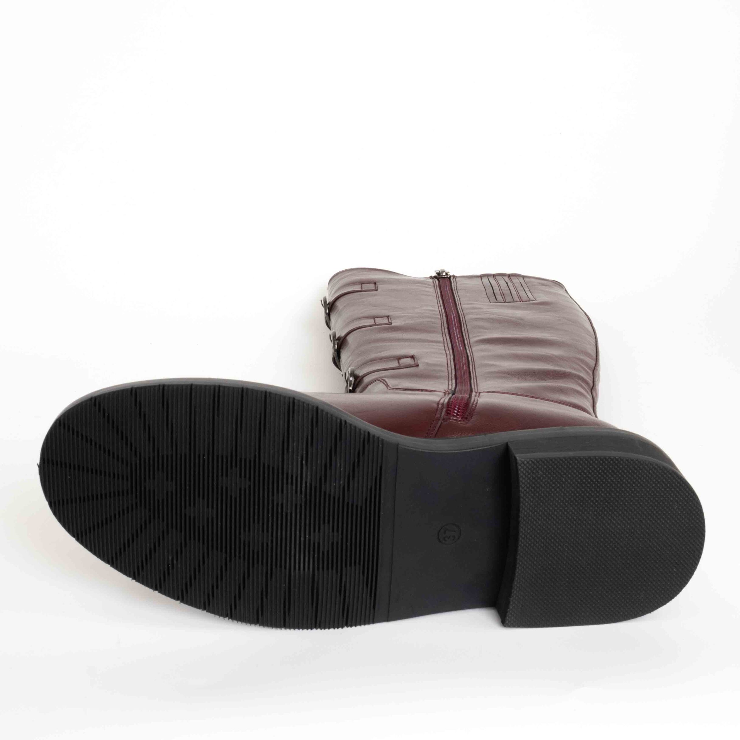 Fashion knee high boots for women with PU leather