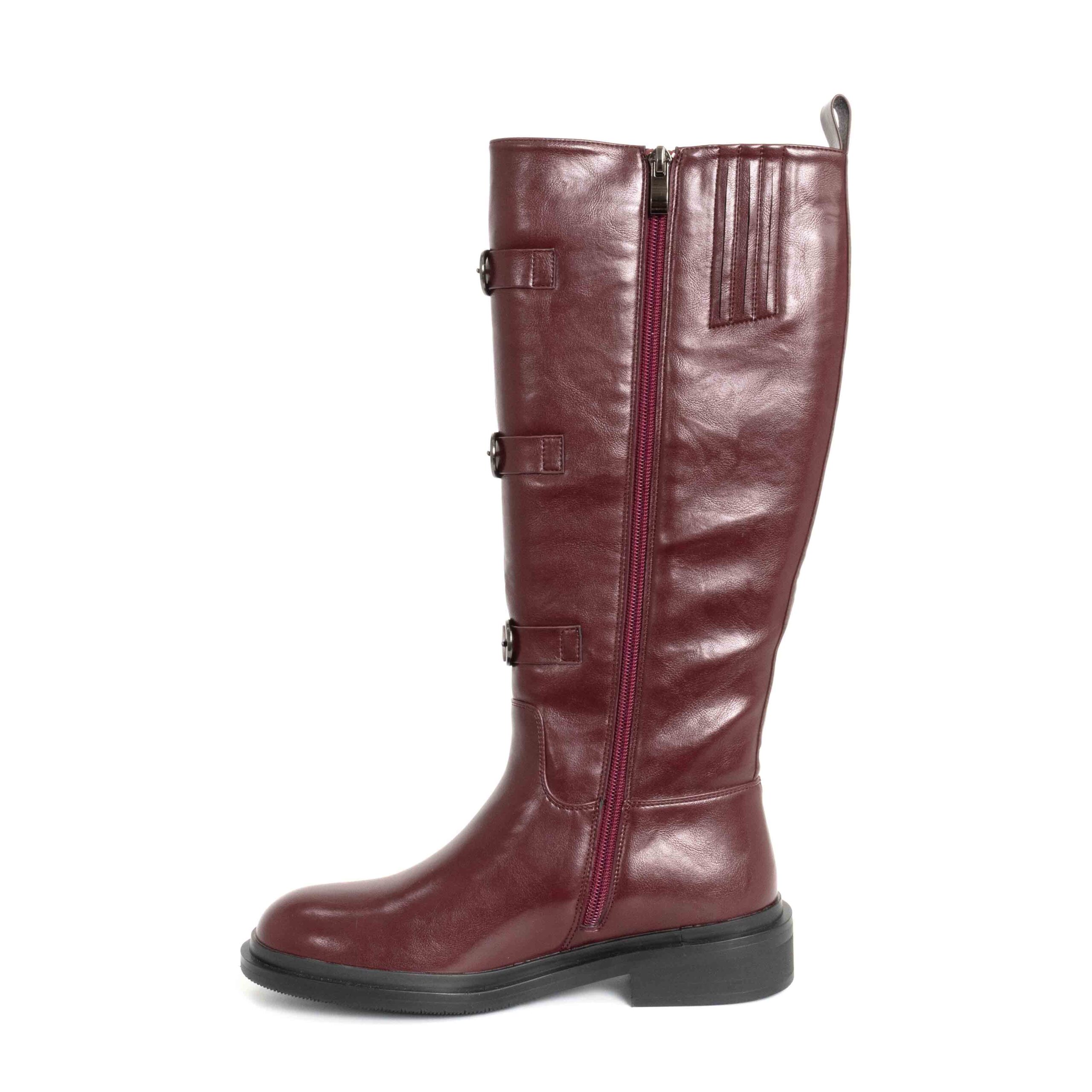 Fashion knee high boots for women with PU leather