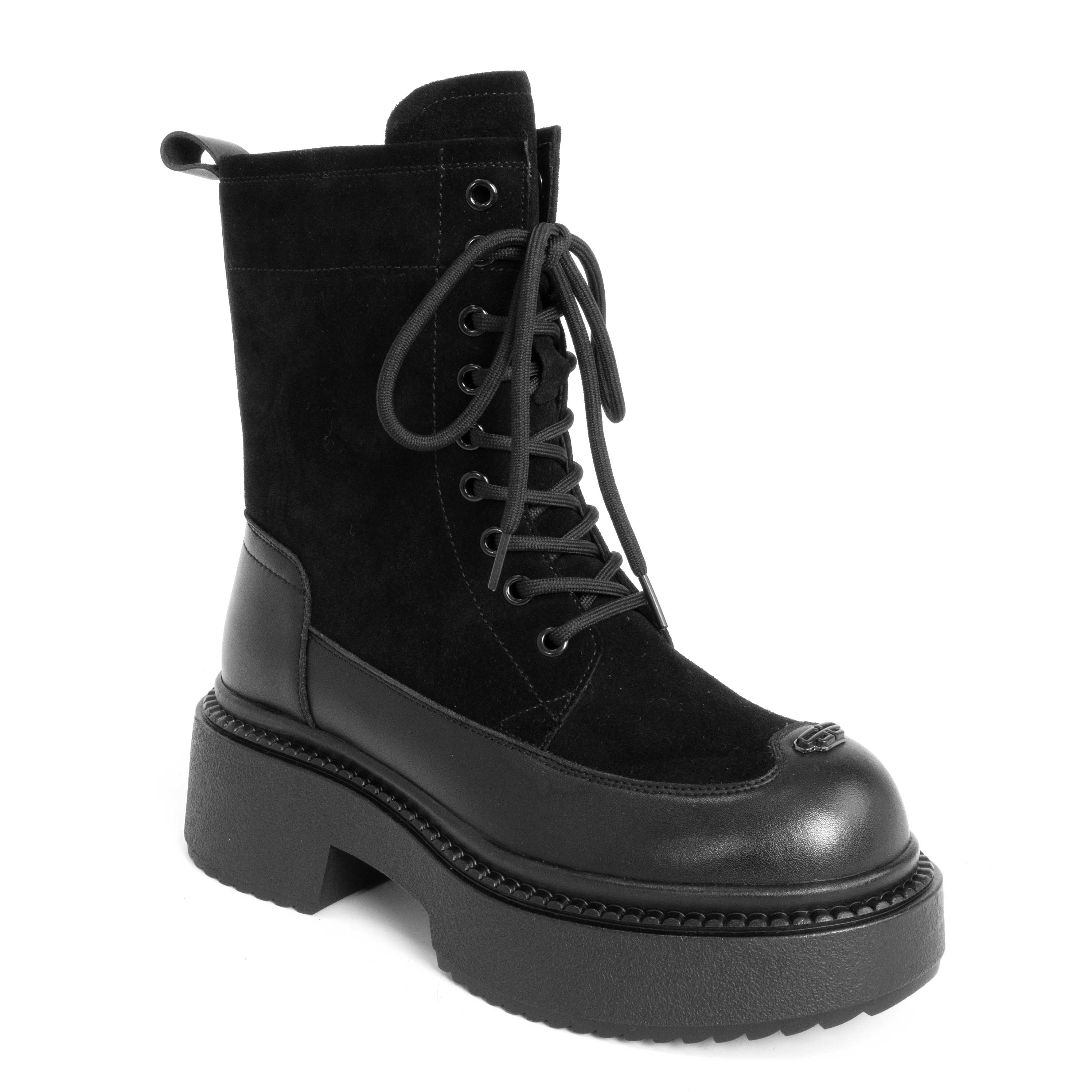 CLASSIC Ankle boots for women with Microfiber leather and Genuine leather