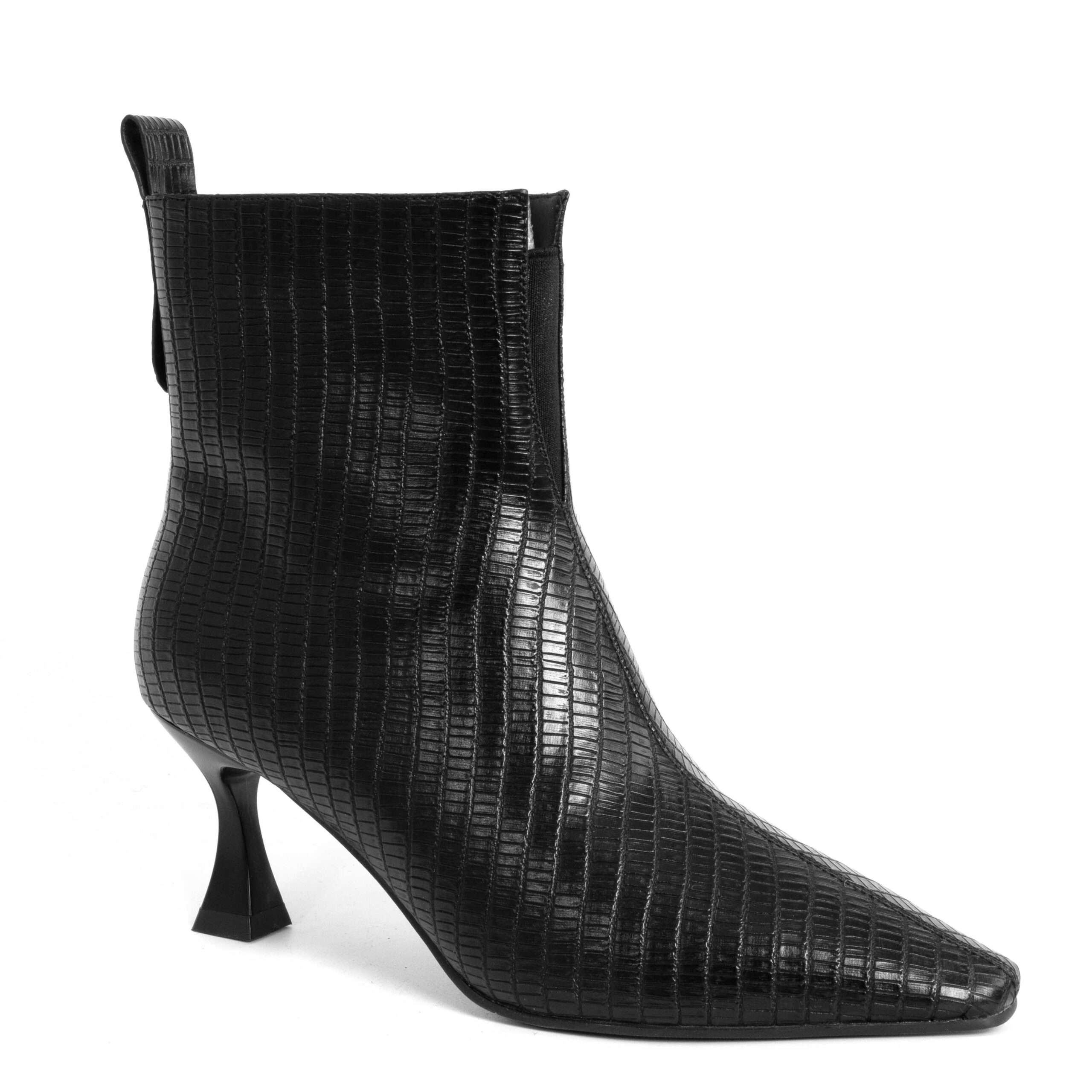 Step into elegance with black Microfiber leather Women heeled boots. Perfect for any occasion, these stylish shoes combine comfort effortlessly