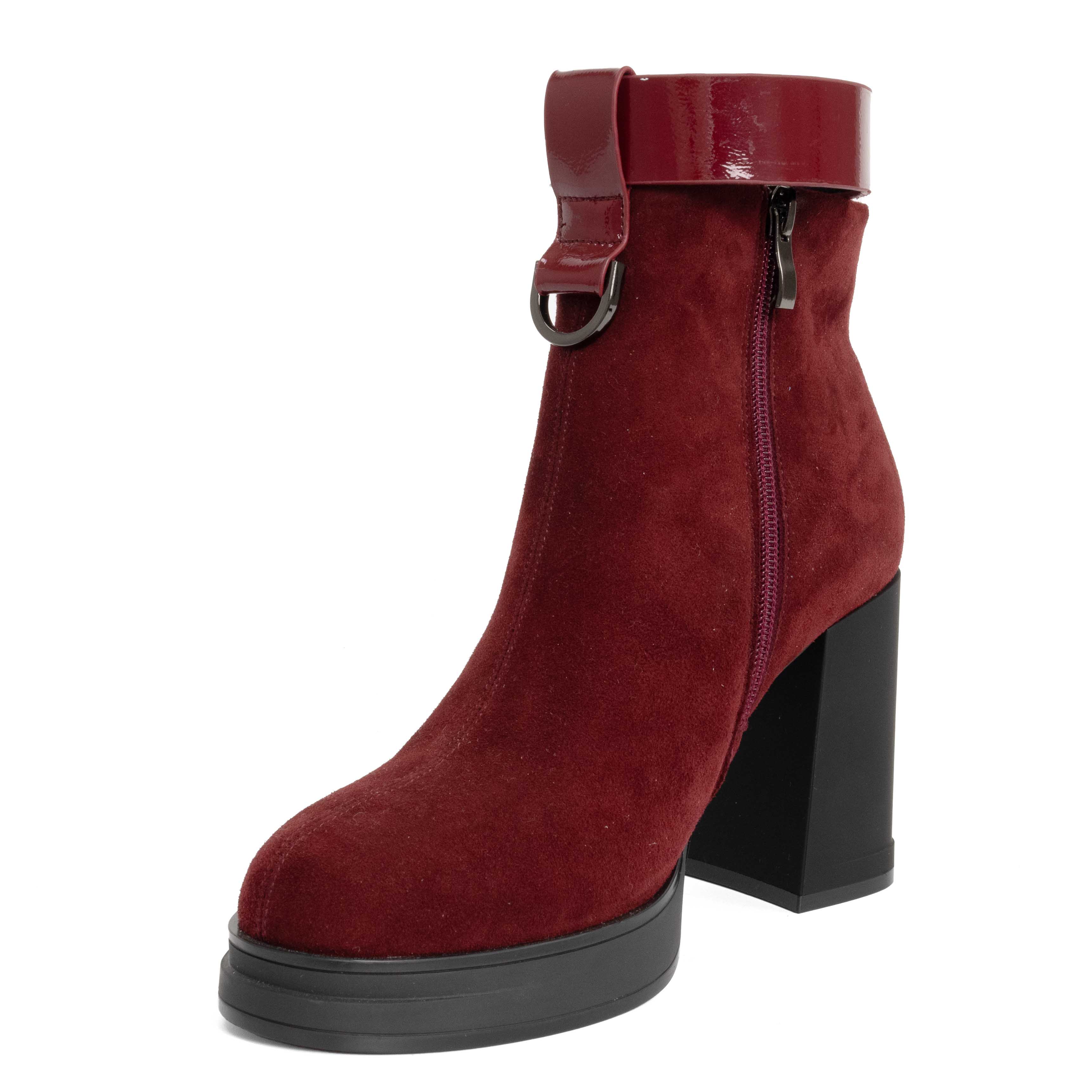 NEW Women Heeled boots with red cashmere leather