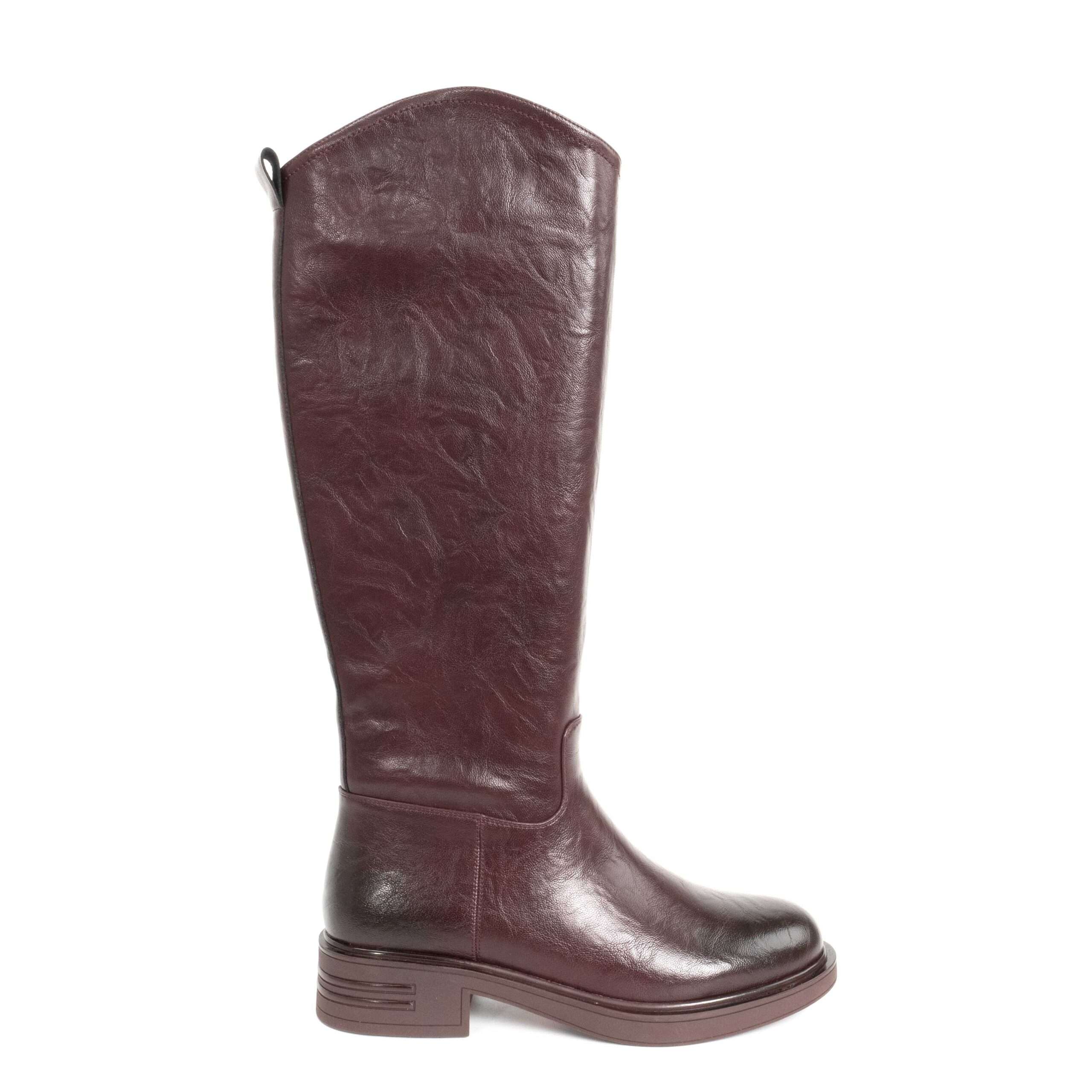 Classic knee high boots for women with PU leather