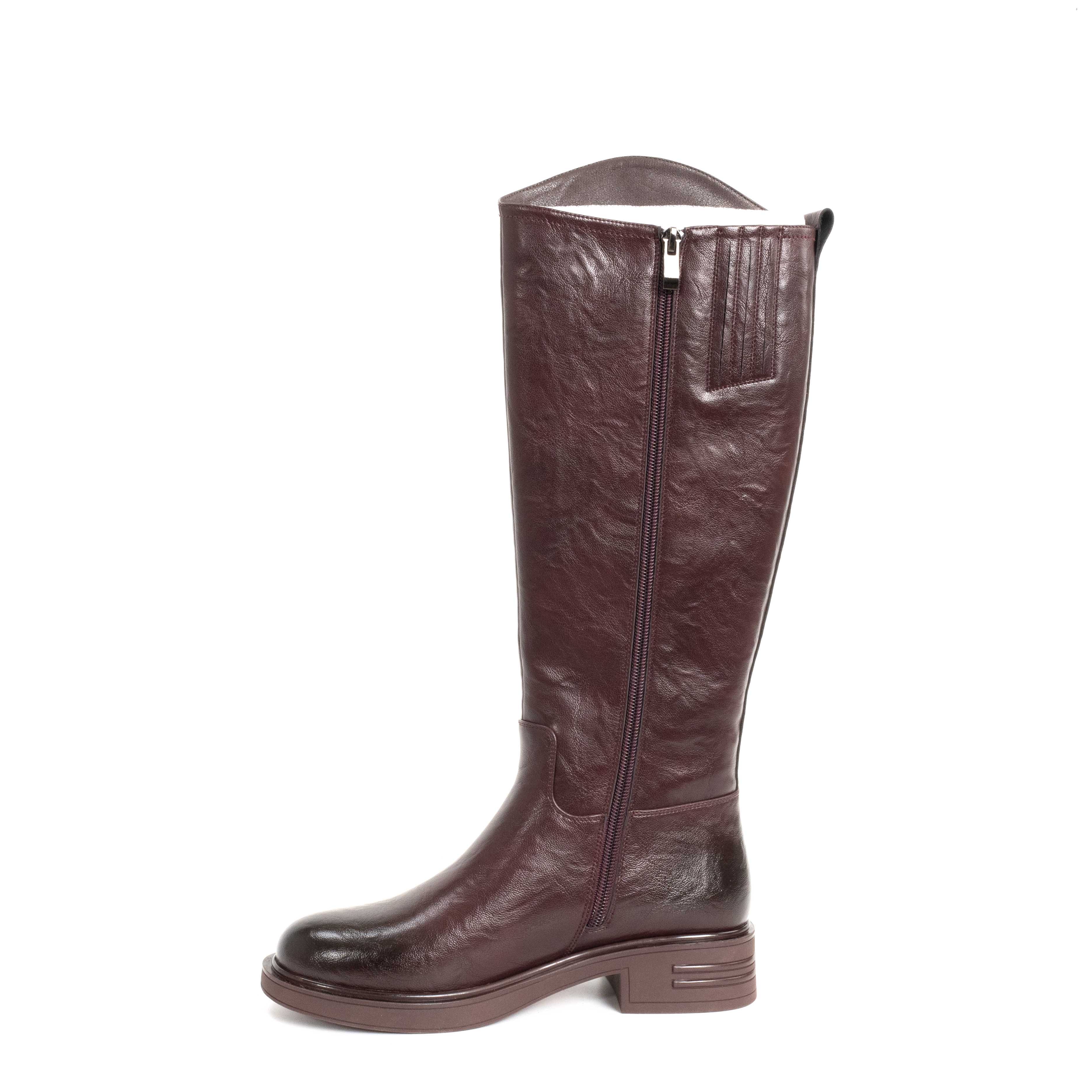 Classic knee high boots for women with PU leather