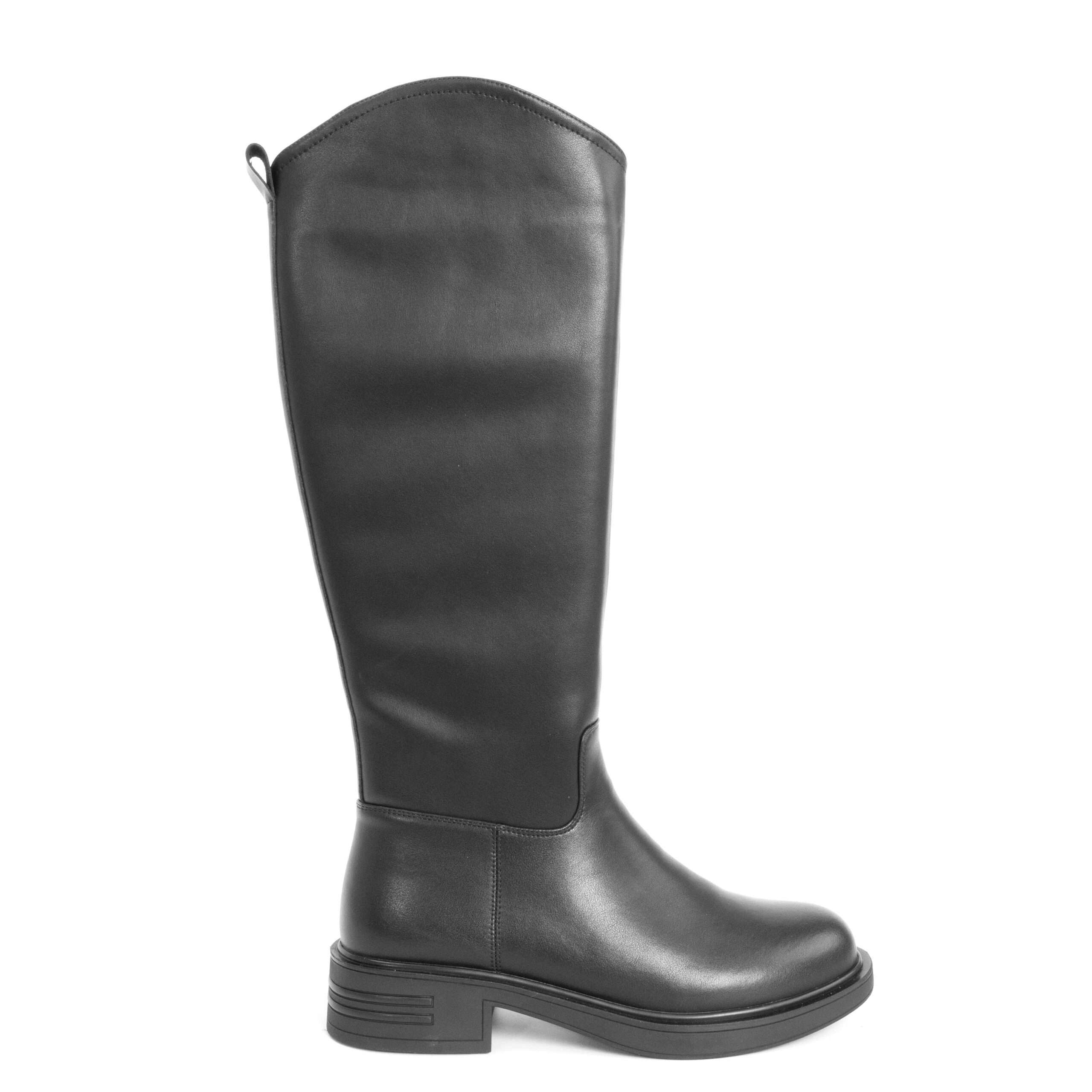 Classic knee high boots for women with PU leather