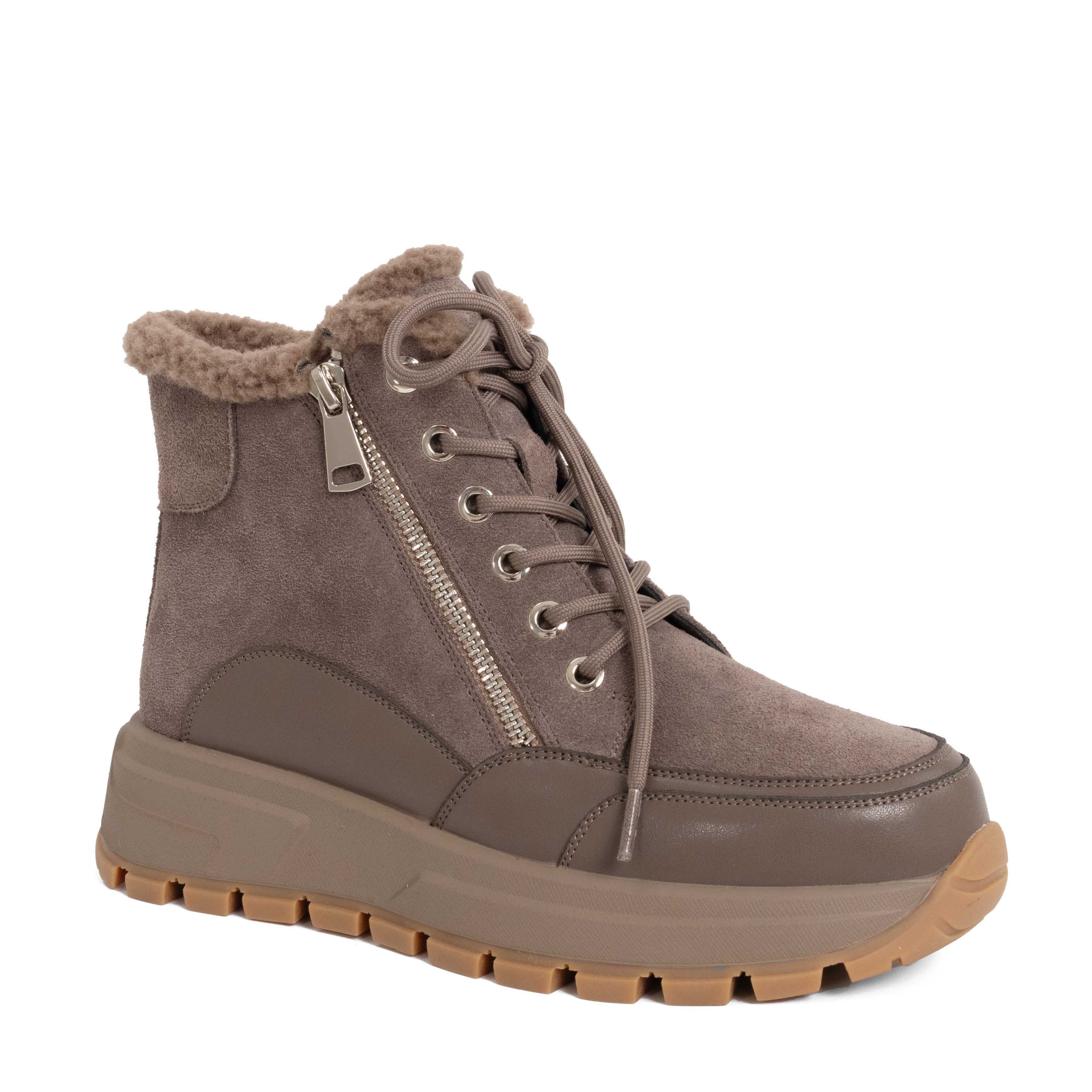 NEW RELEASE Women Casual style Work boots with Microfiber leather and Genuine leather