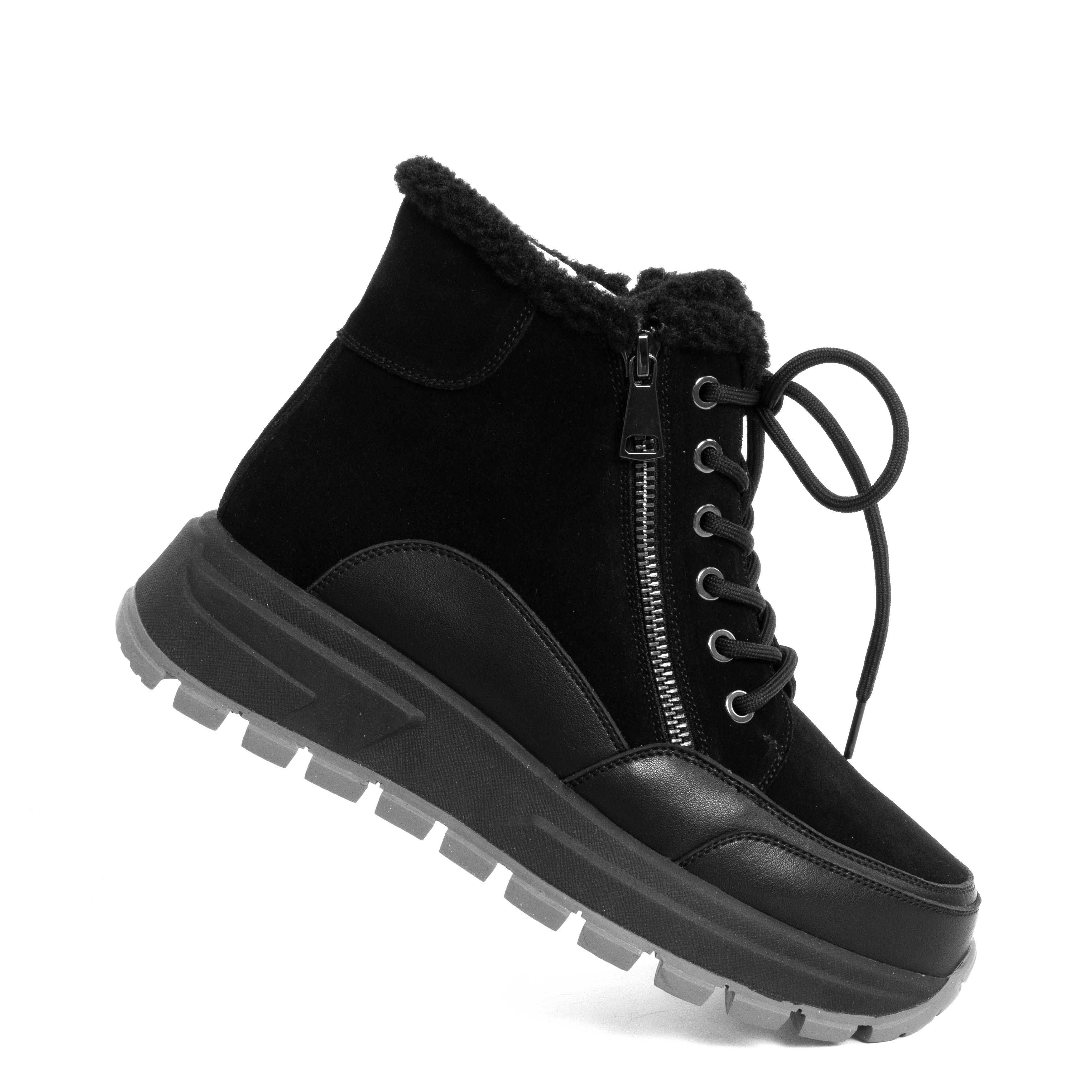 NEW RELEASE Women Casual style Work boots with Microfiber leather and Genuine leather