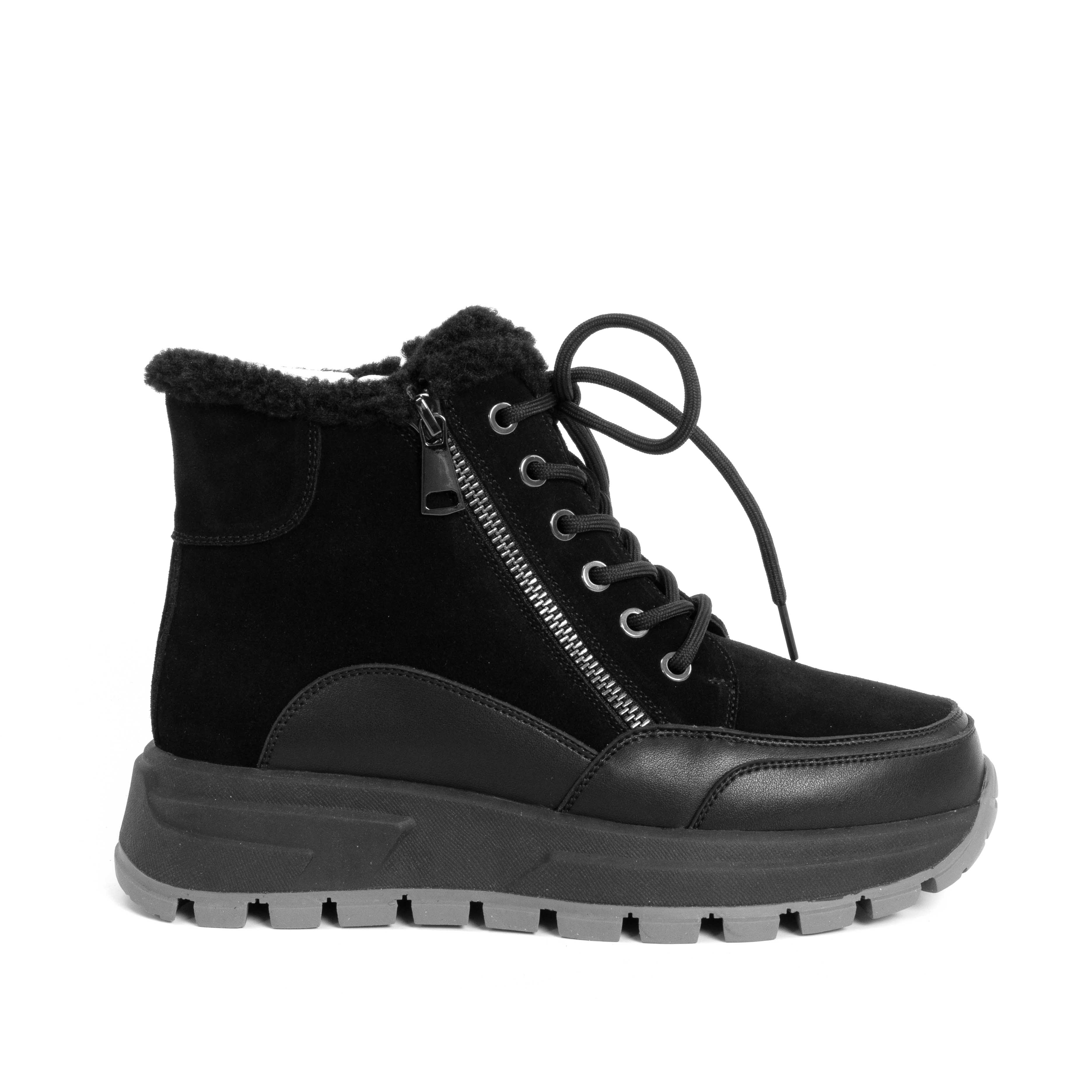 NEW RELEASE Women Casual style Work boots with Microfiber leather and Genuine leather