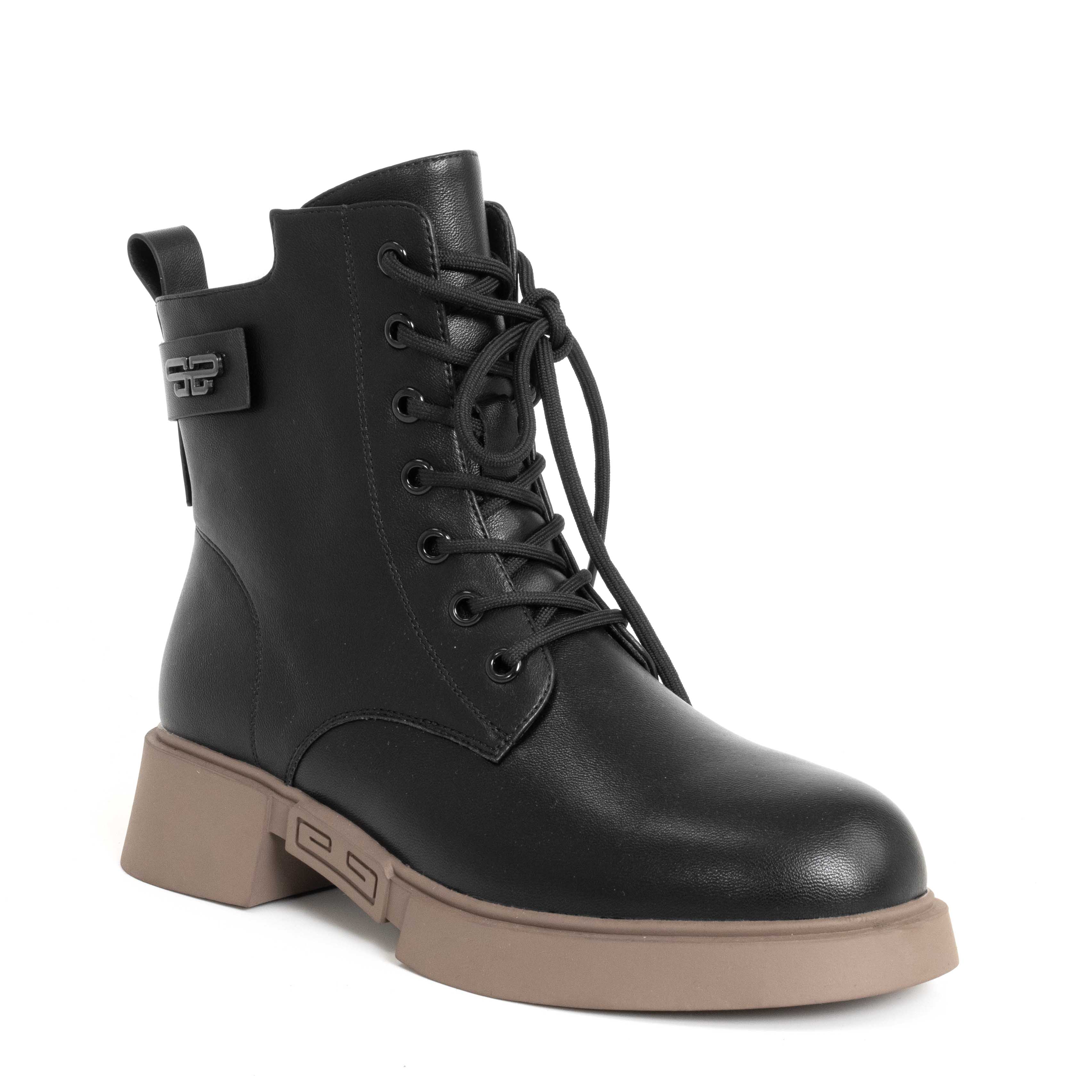 Step into elegance with black Microfiber leather Women Ankle and Work boots. Perfect for any occasion, these stylish shoes combine comfort effortlessly