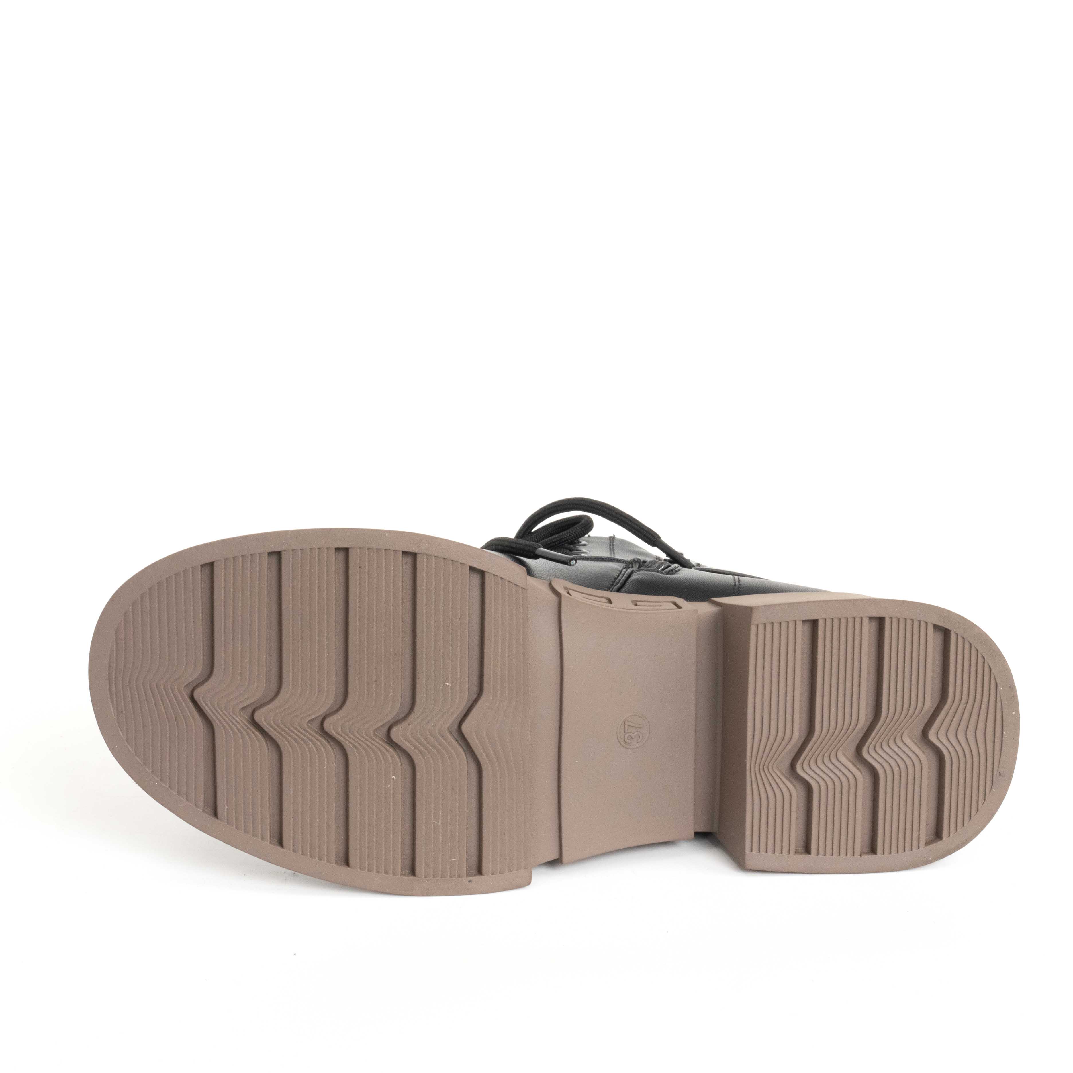 Step into elegance with black Microfiber leather Women Ankle and Work boots. Perfect for any occasion, these stylish shoes combine comfort effortlessly