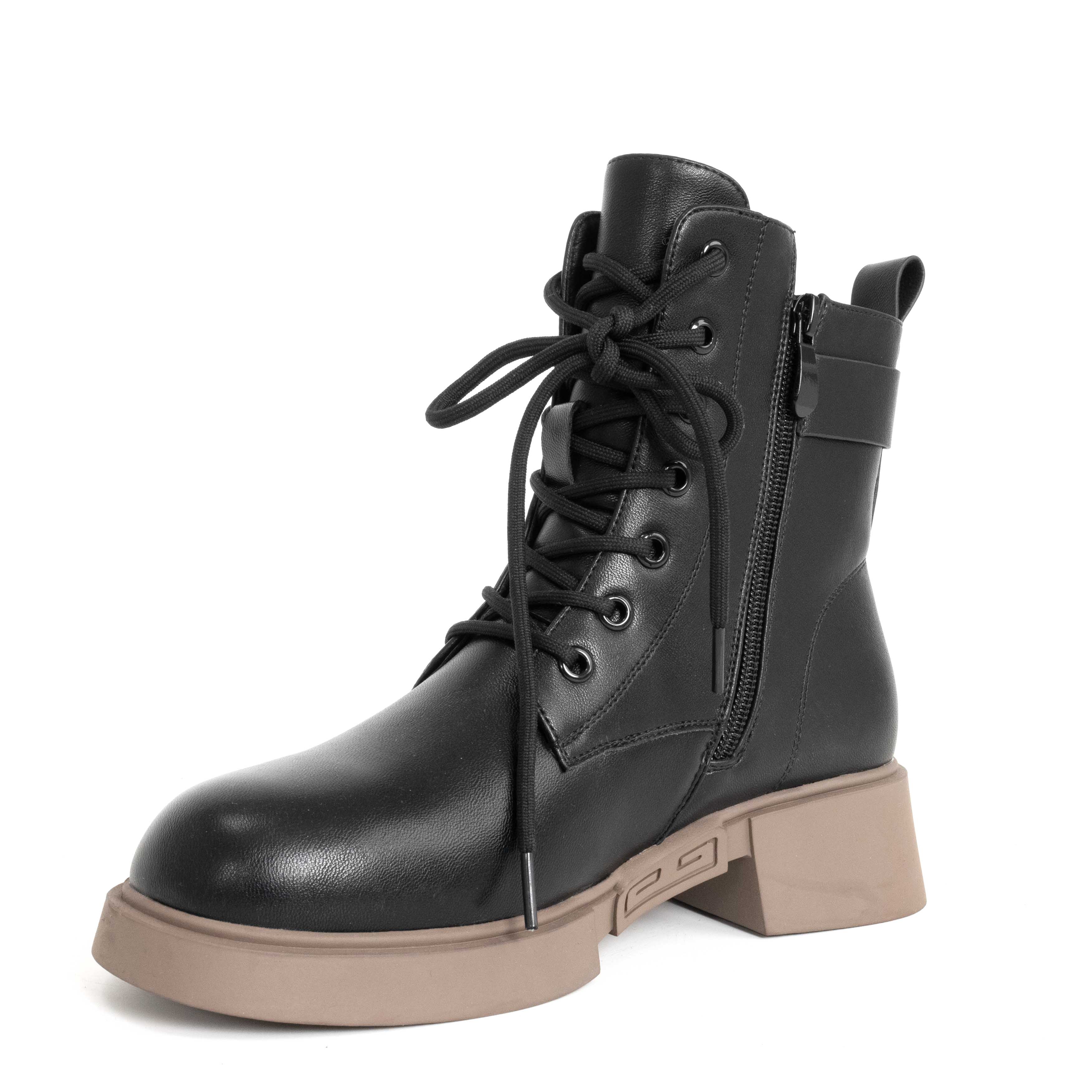 Step into elegance with black Microfiber leather Women Ankle and Work boots. Perfect for any occasion, these stylish shoes combine comfort effortlessly