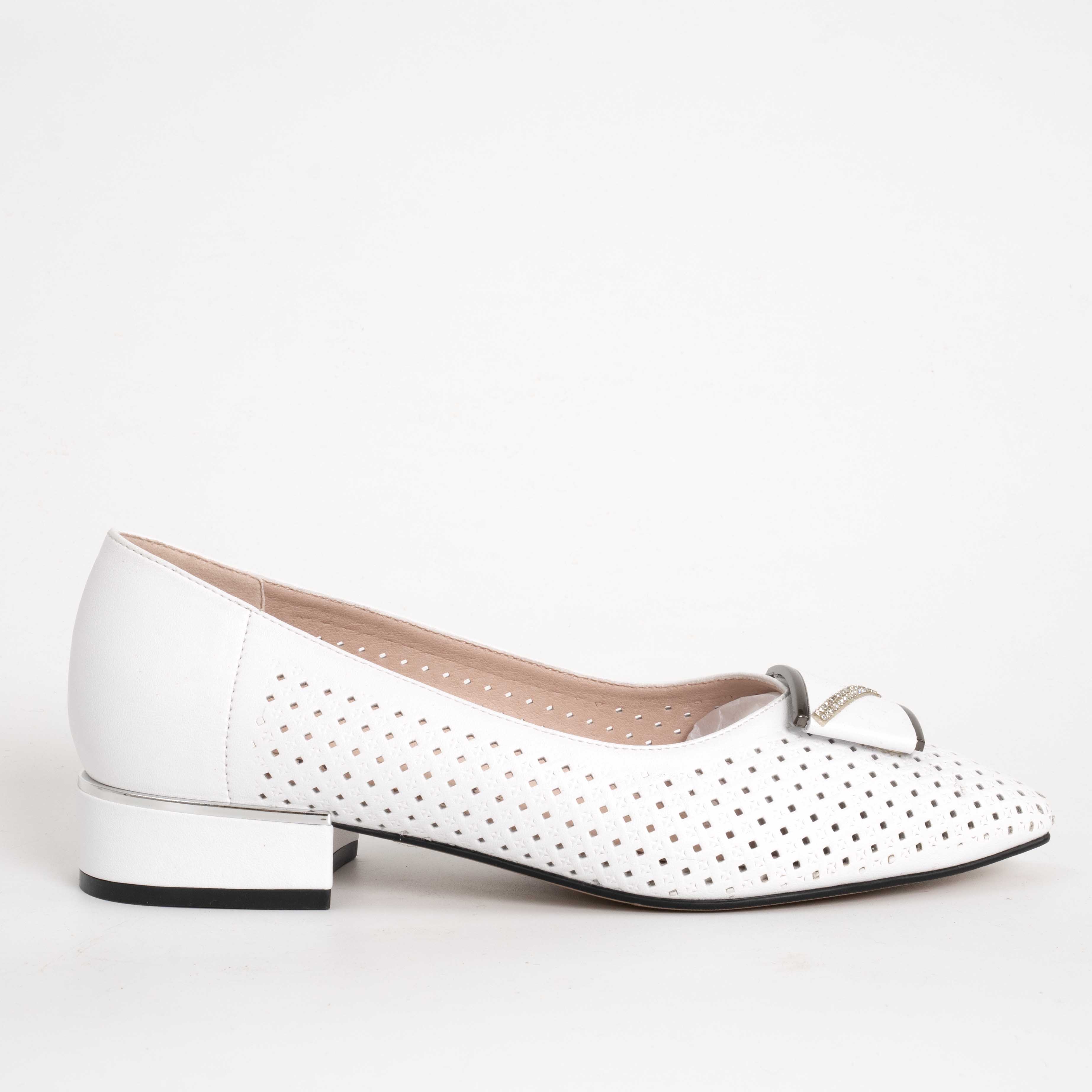 NEW Women high heel pumps with White microfiber action leather