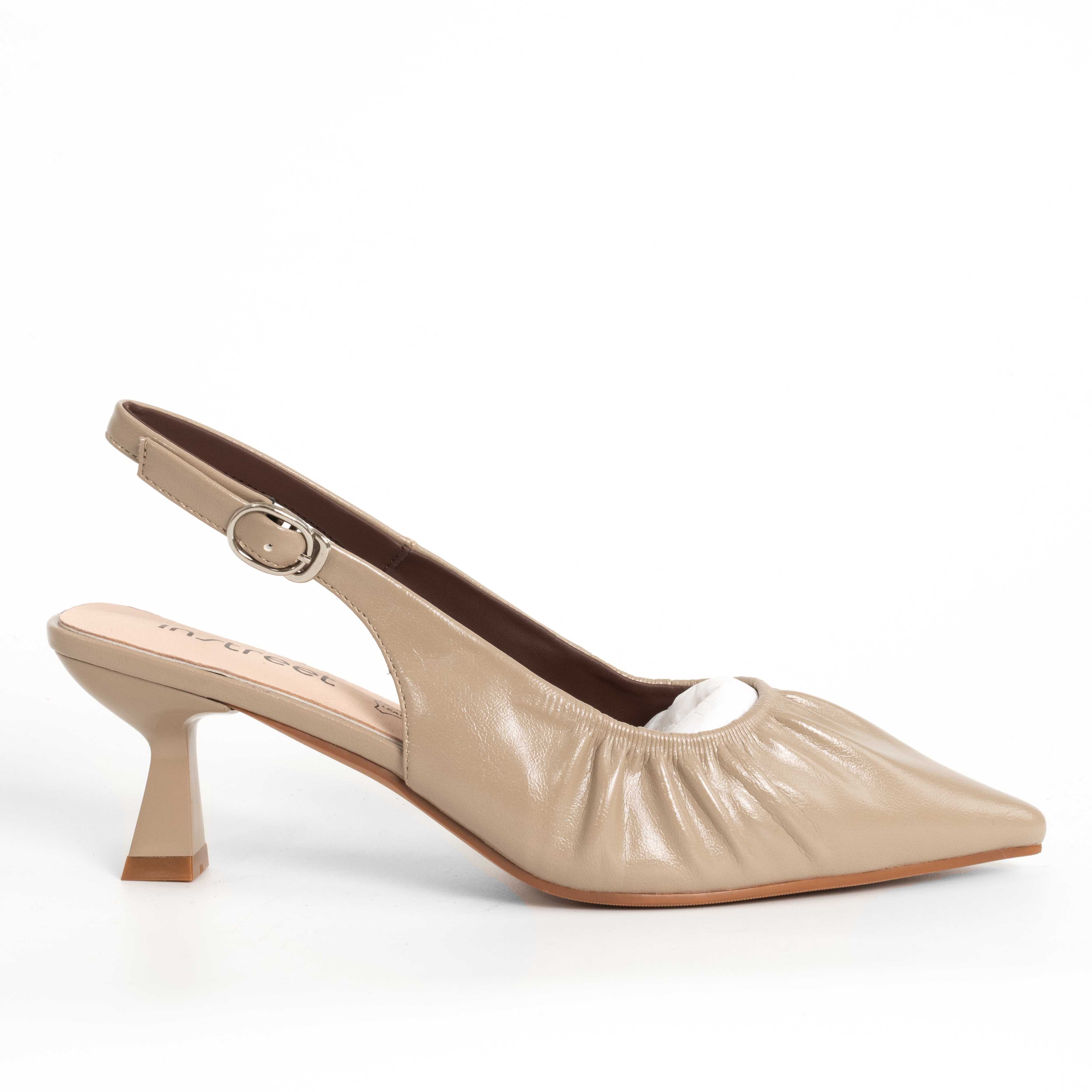 NEW Women high heel pumps with Apricot PU leather