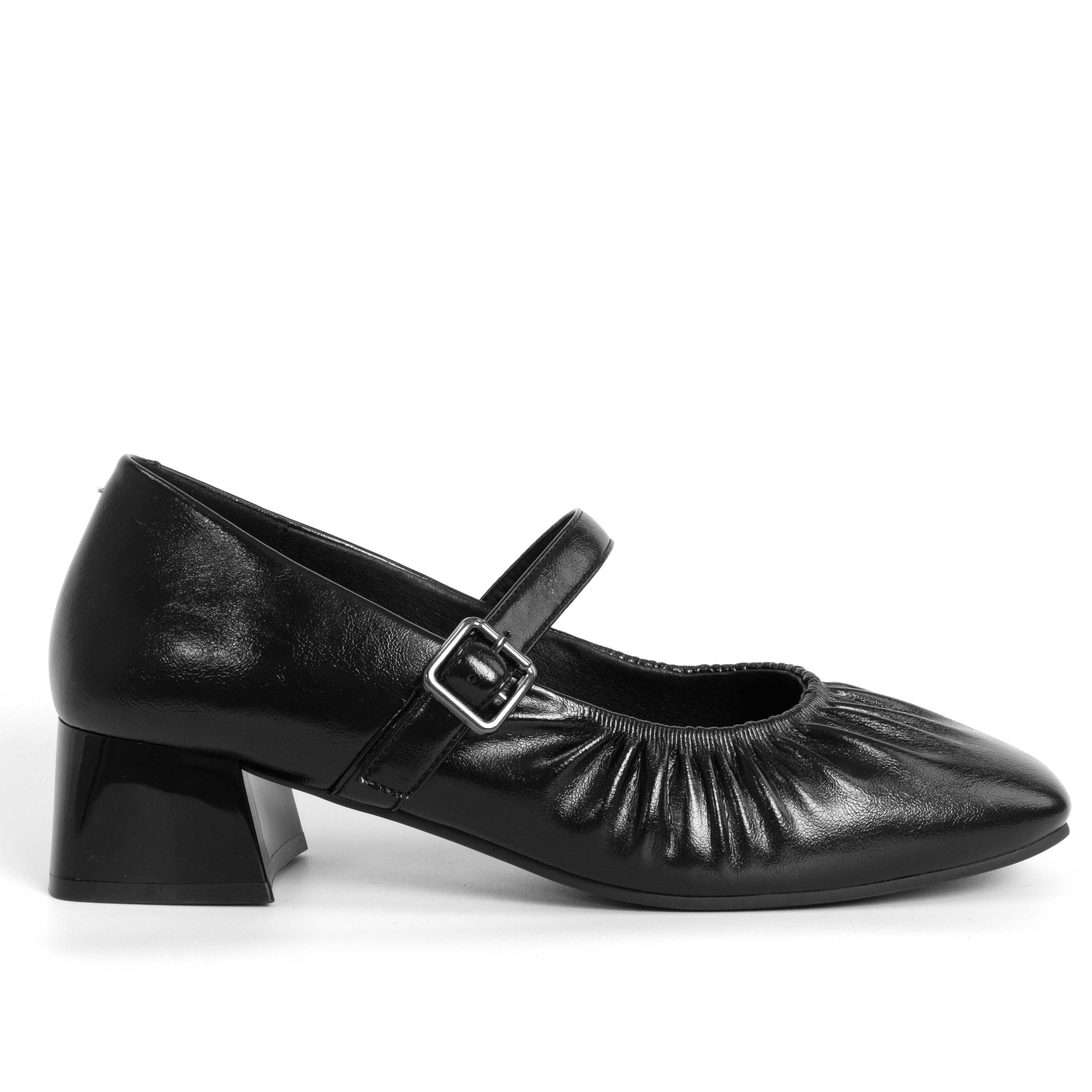 NEW Women high heel pumps with Black PU leather