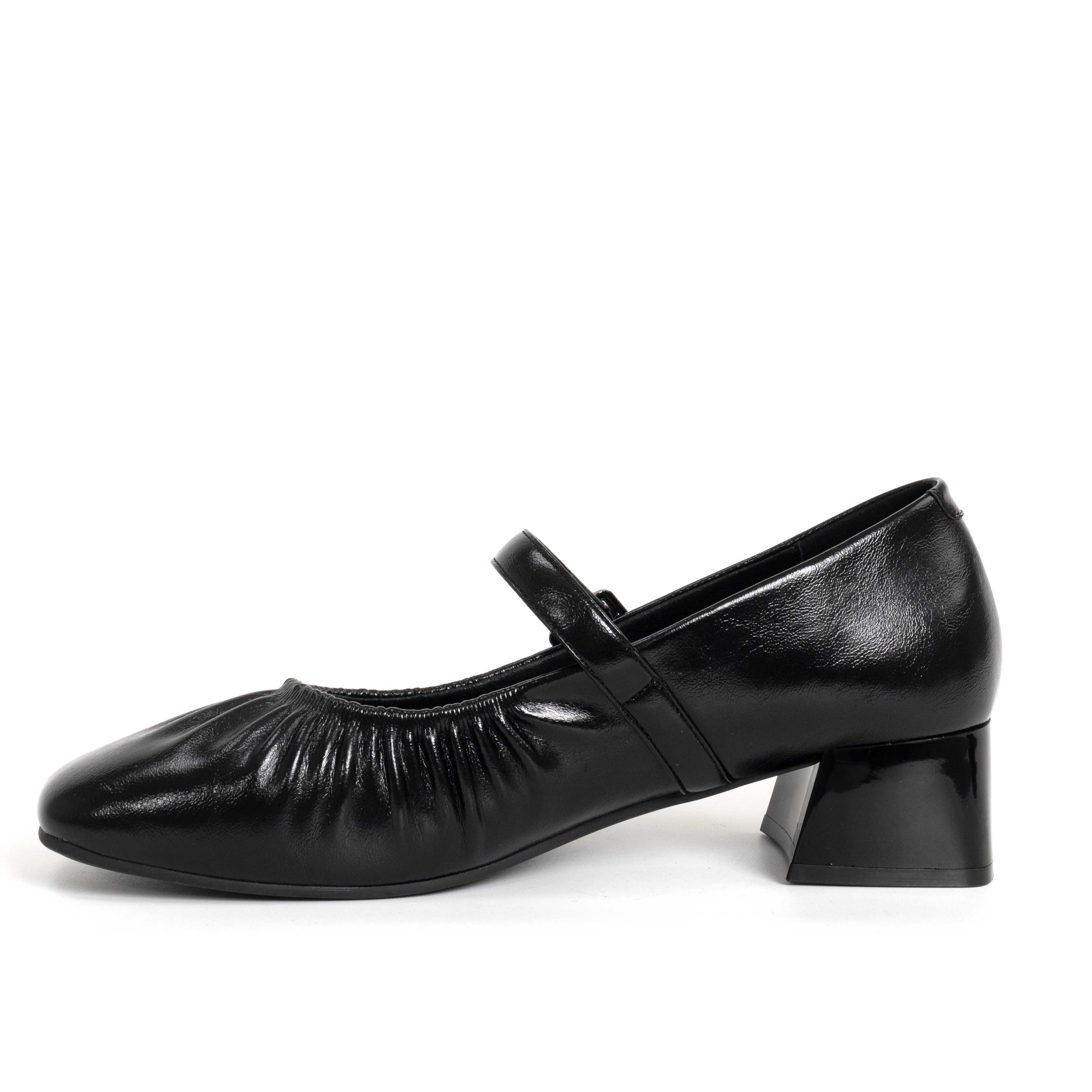 NEW Women high heel pumps with Black PU leather