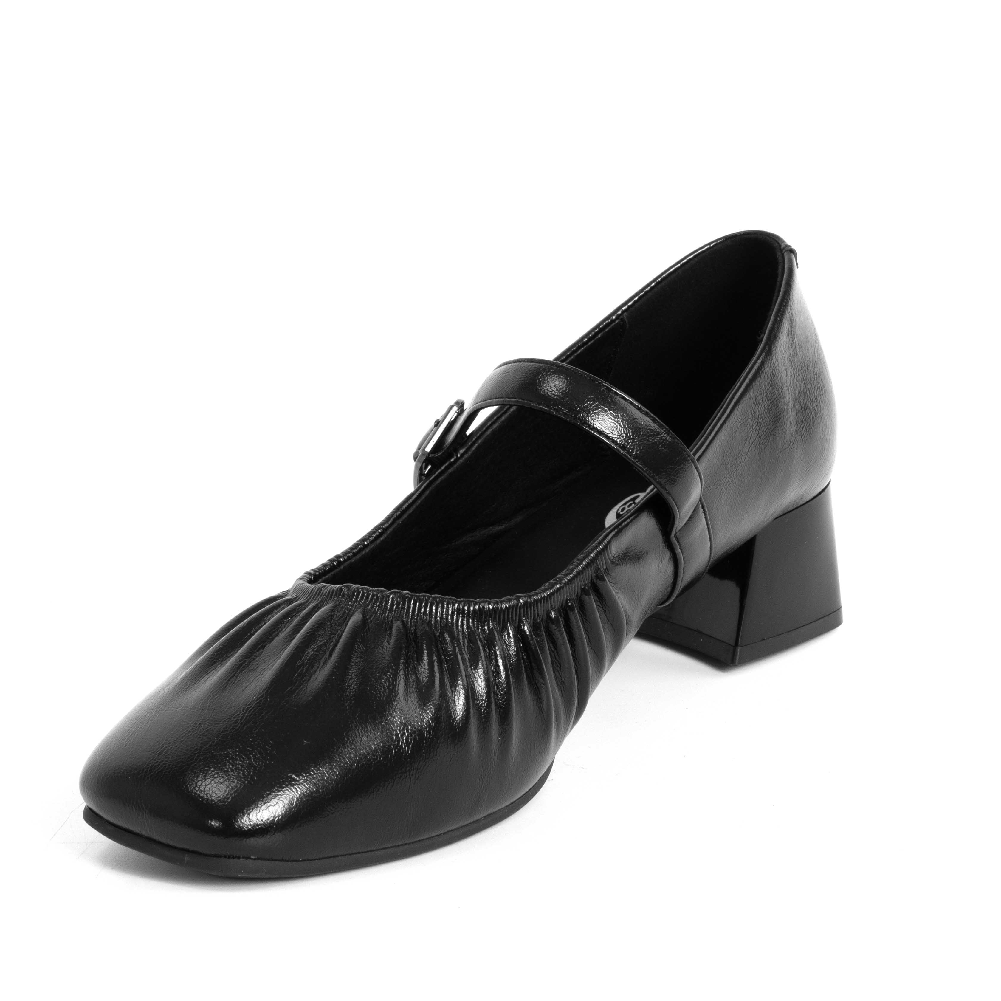 NEW Women high heel pumps with Black PU leather