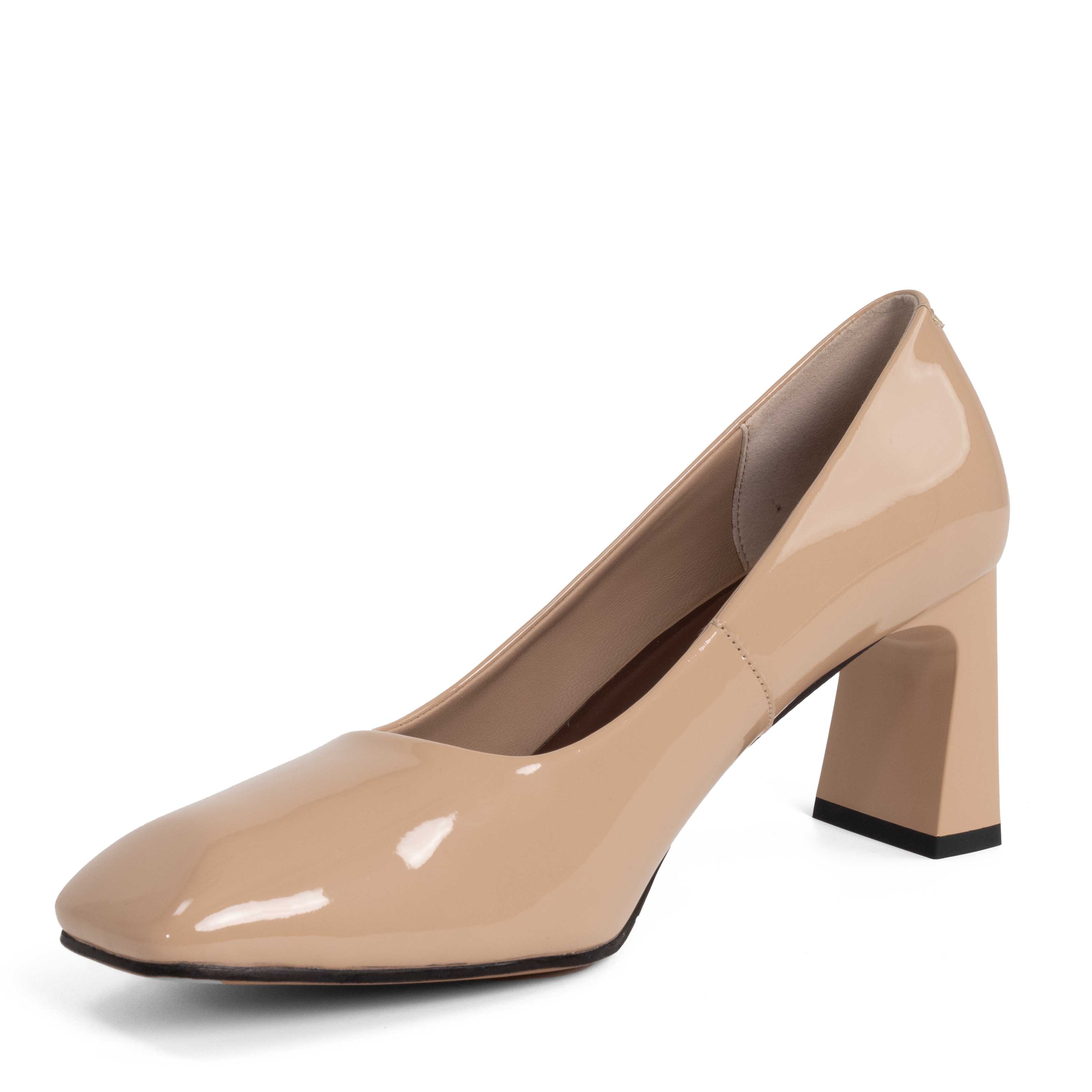 NEW Women high heel pumps with Apricot patent leather