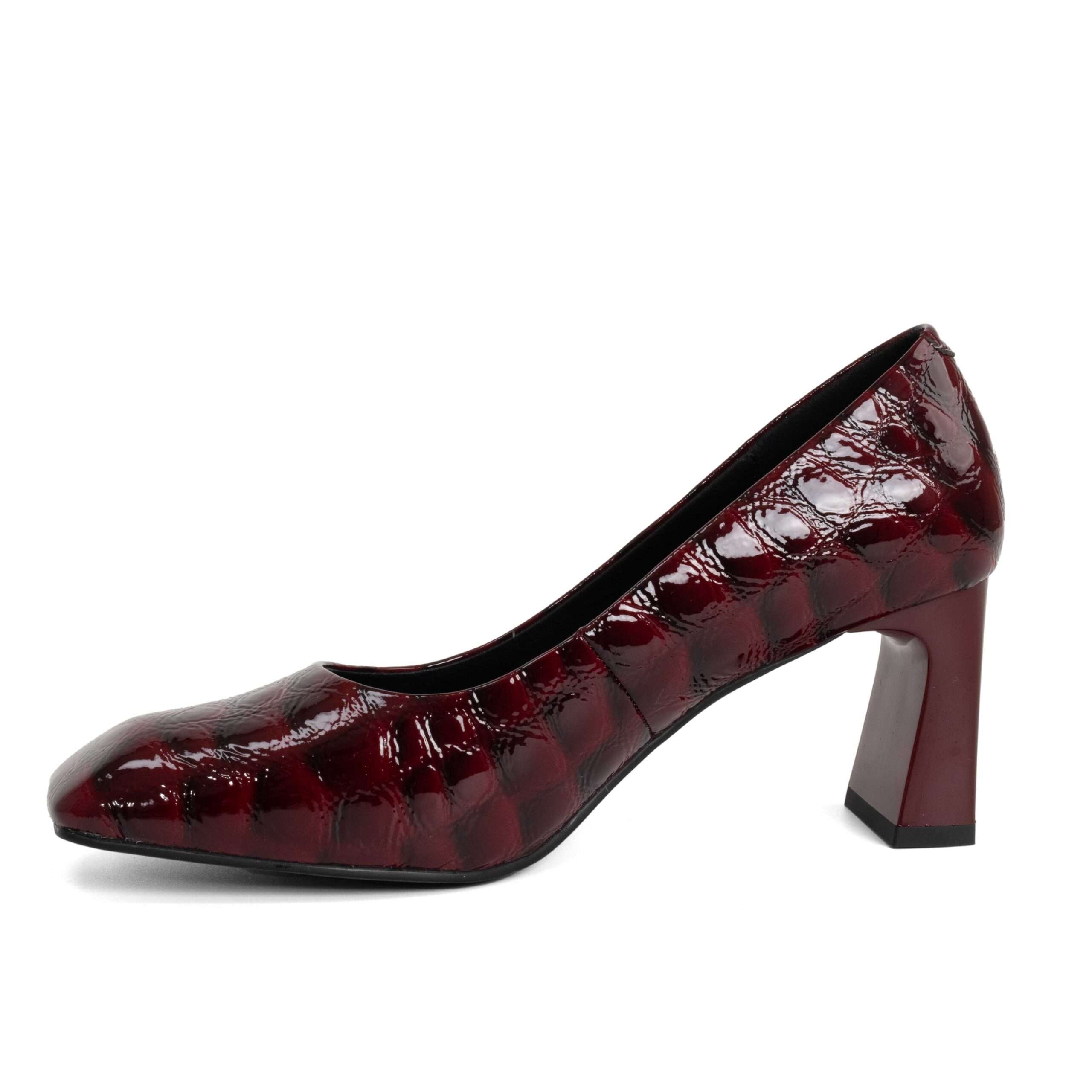 NEW Women high heel pumps with burgundy patent leather
