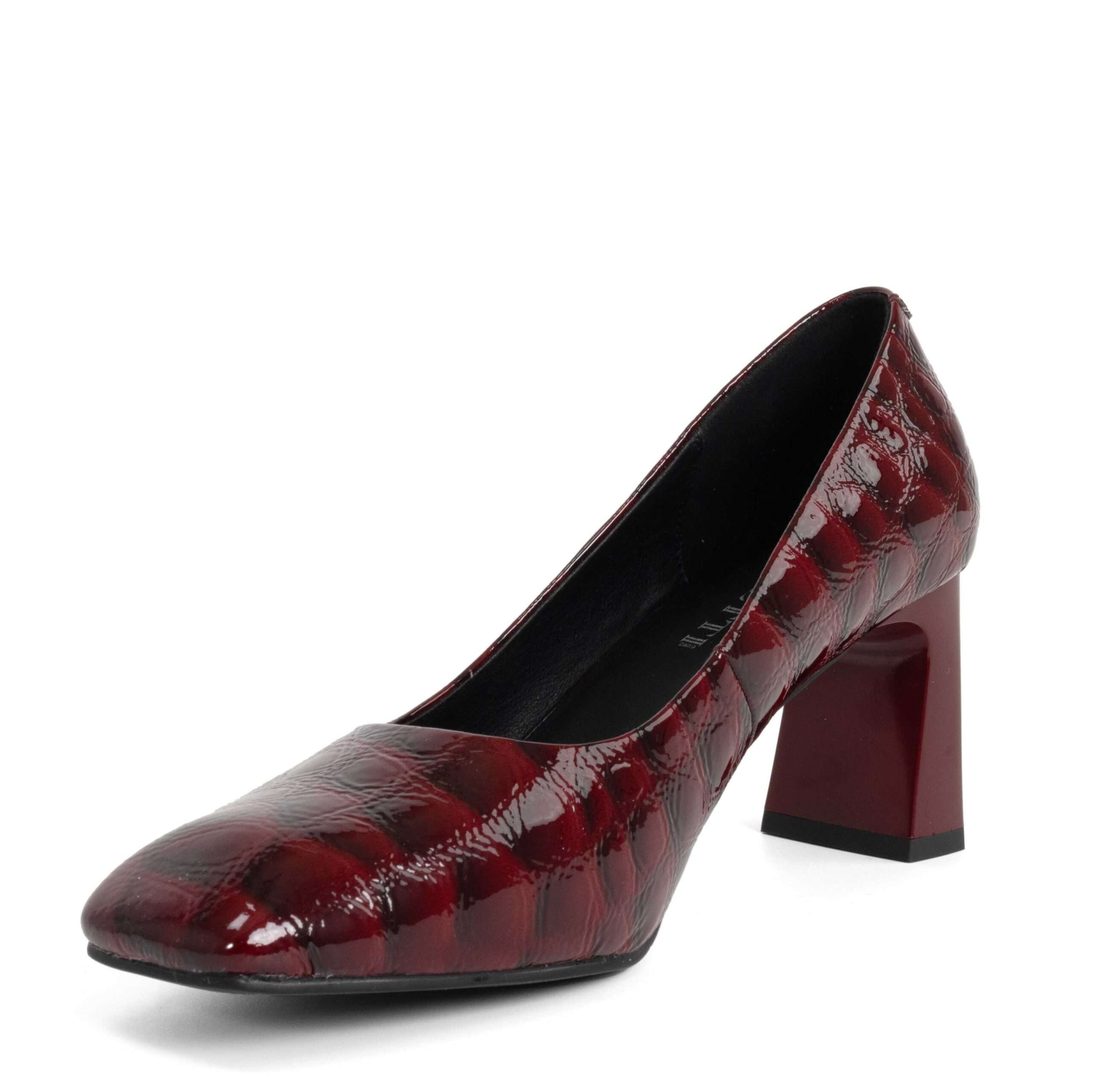 NEW Women high heel pumps with burgundy patent leather