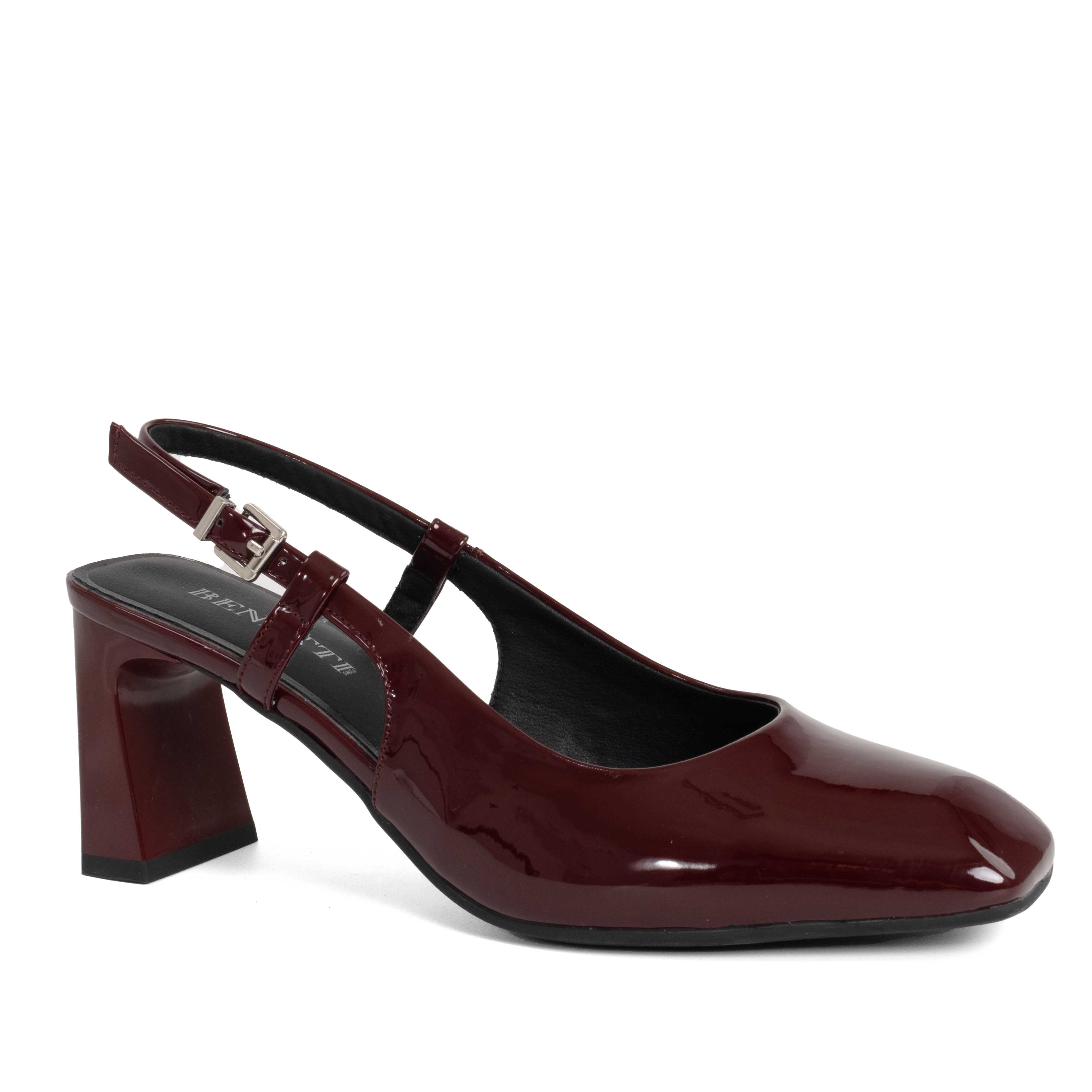 NEW Women high heel pumps with burgundy patent leather