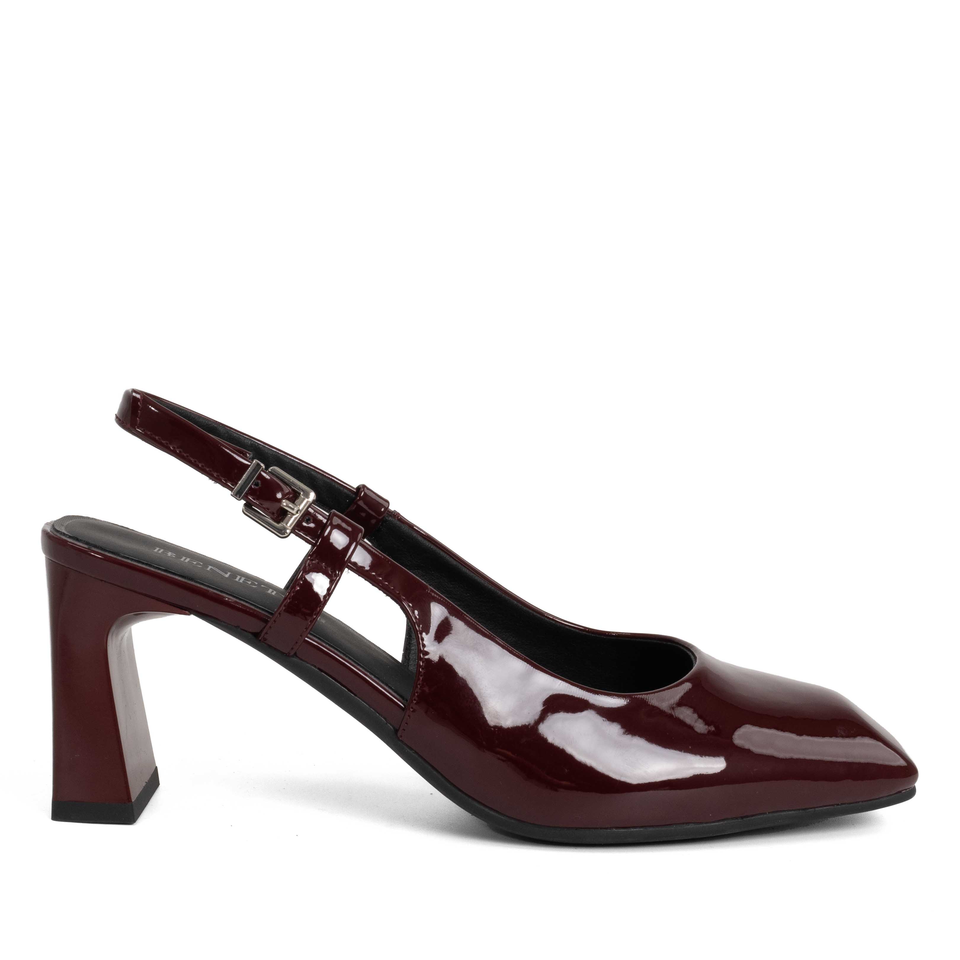 NEW Women high heel pumps with burgundy patent leather