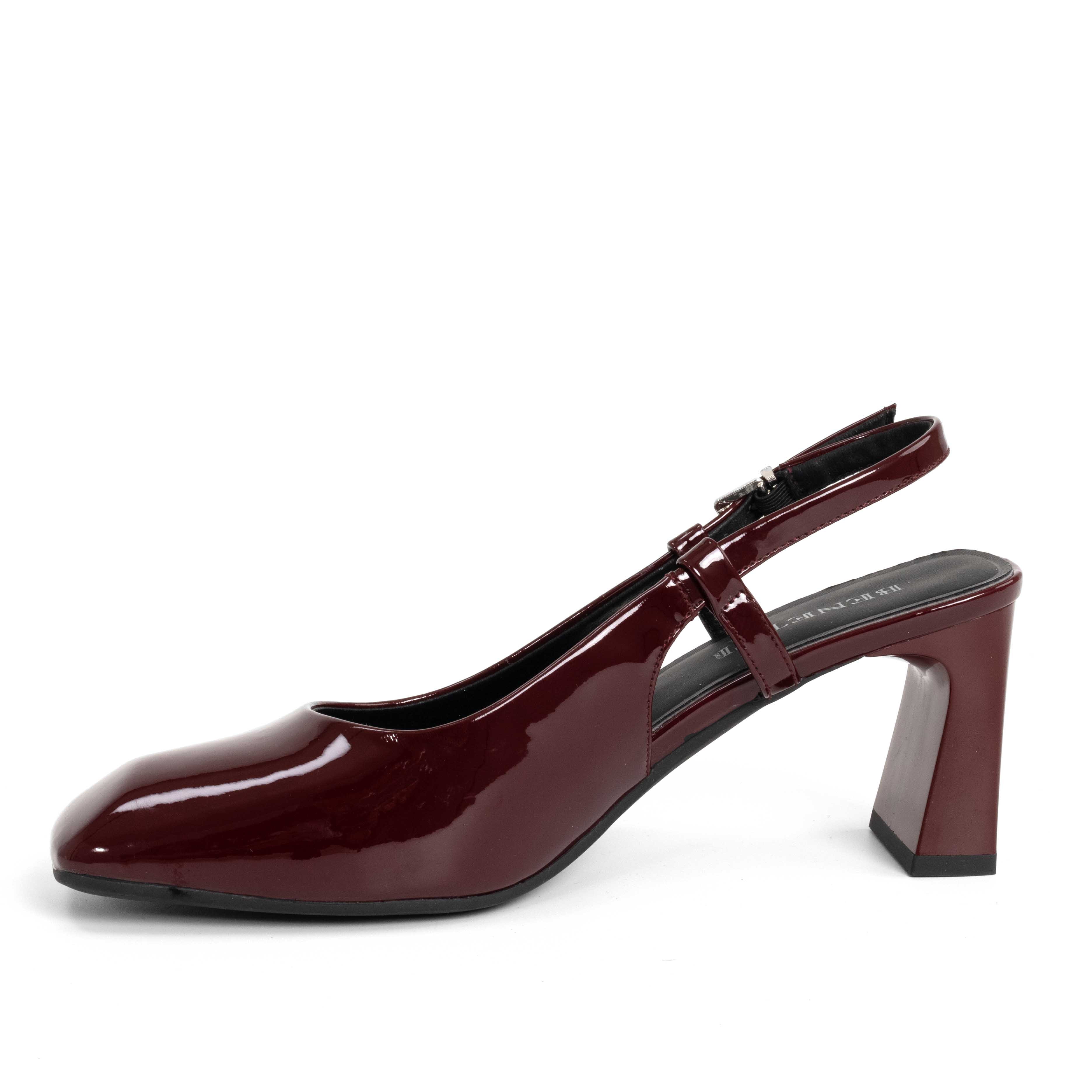 NEW Women high heel pumps with burgundy patent leather
