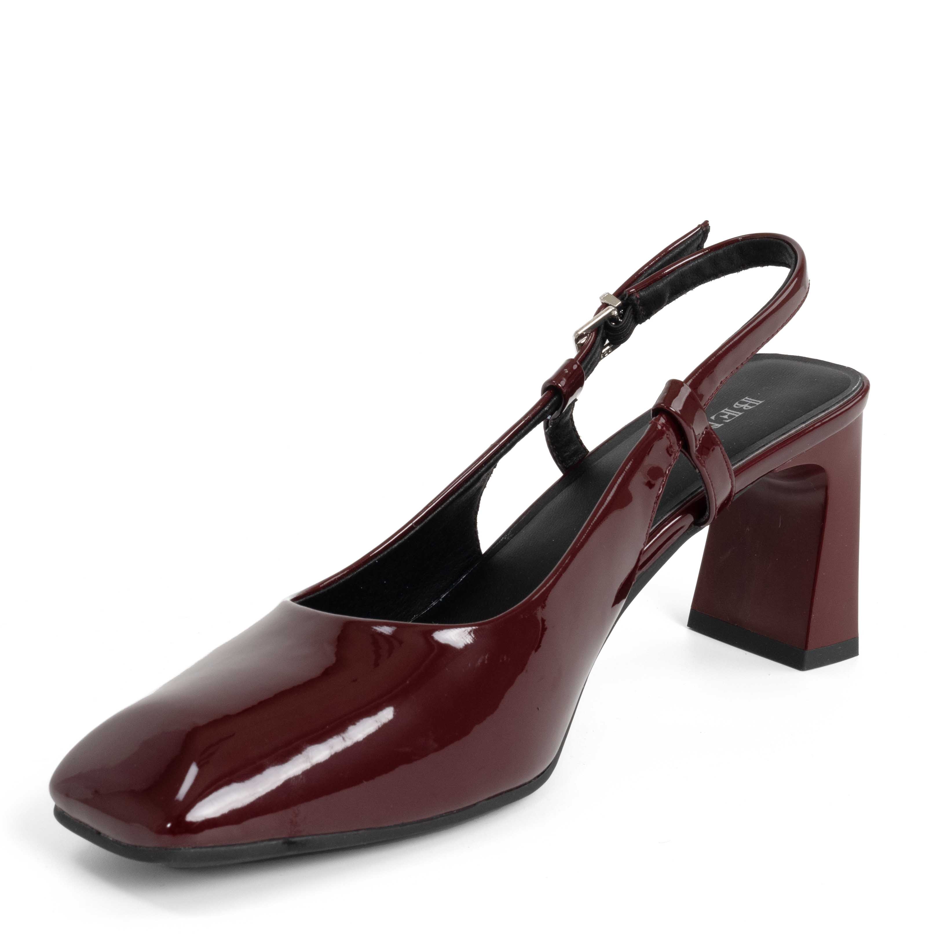 NEW Women high heel pumps with burgundy patent leather