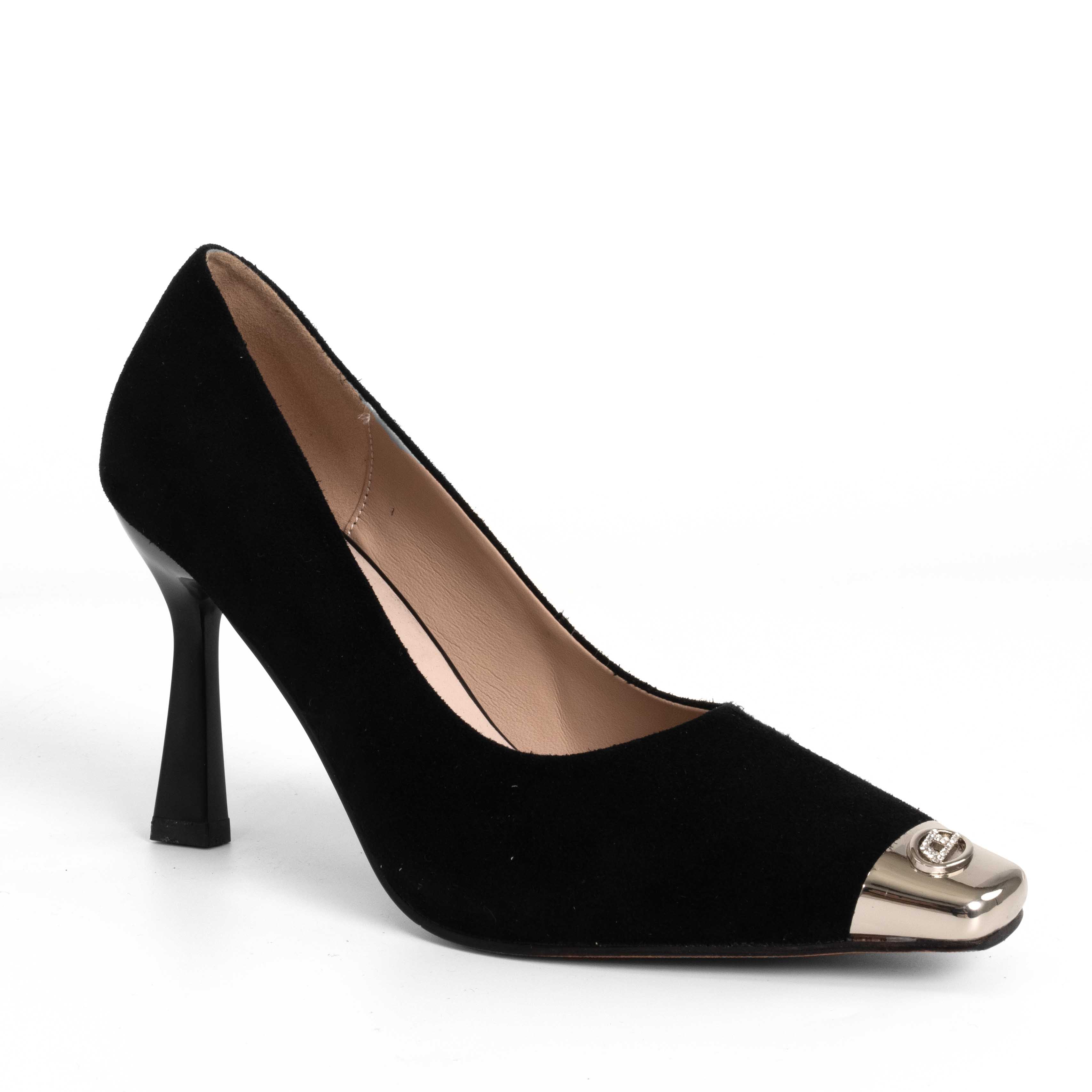 NEW Women high heel pumps with Black genuine leather