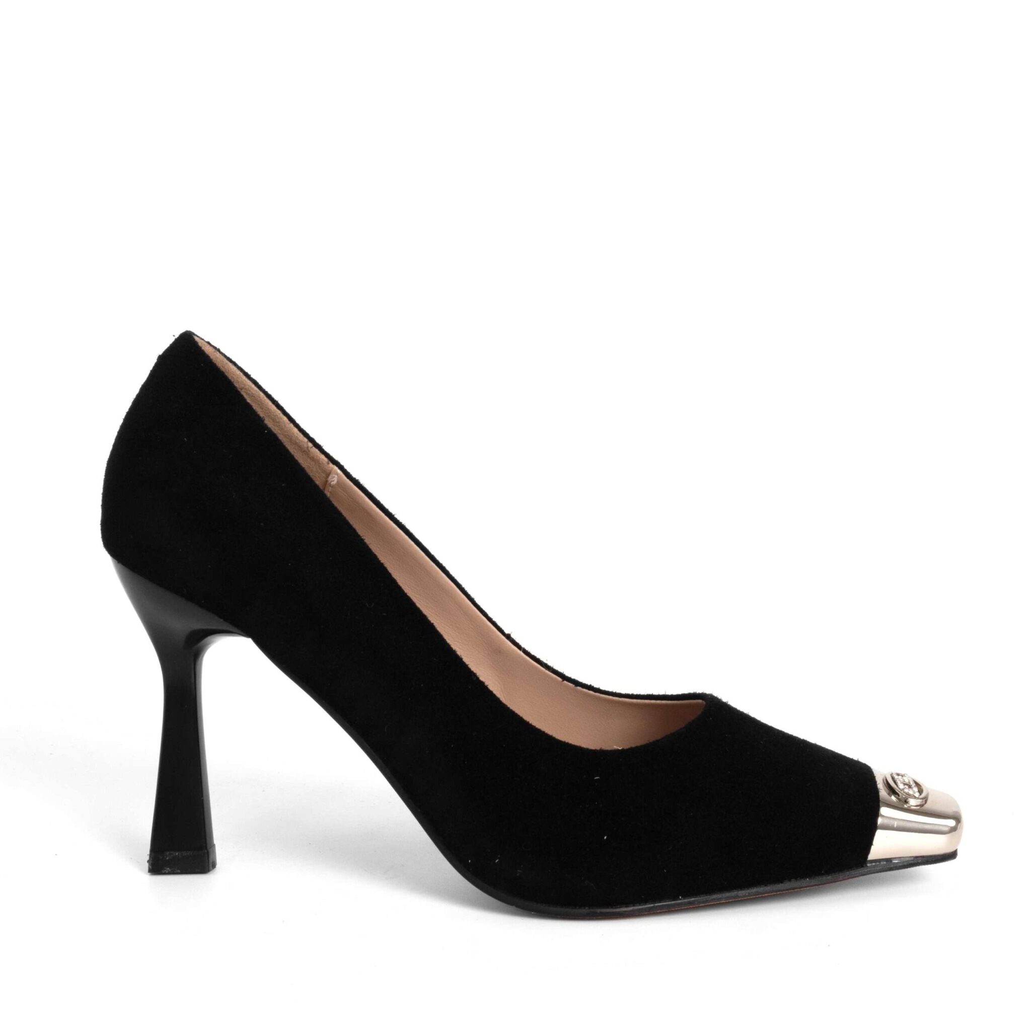 NEW Women high heel pumps with Black genuine leather