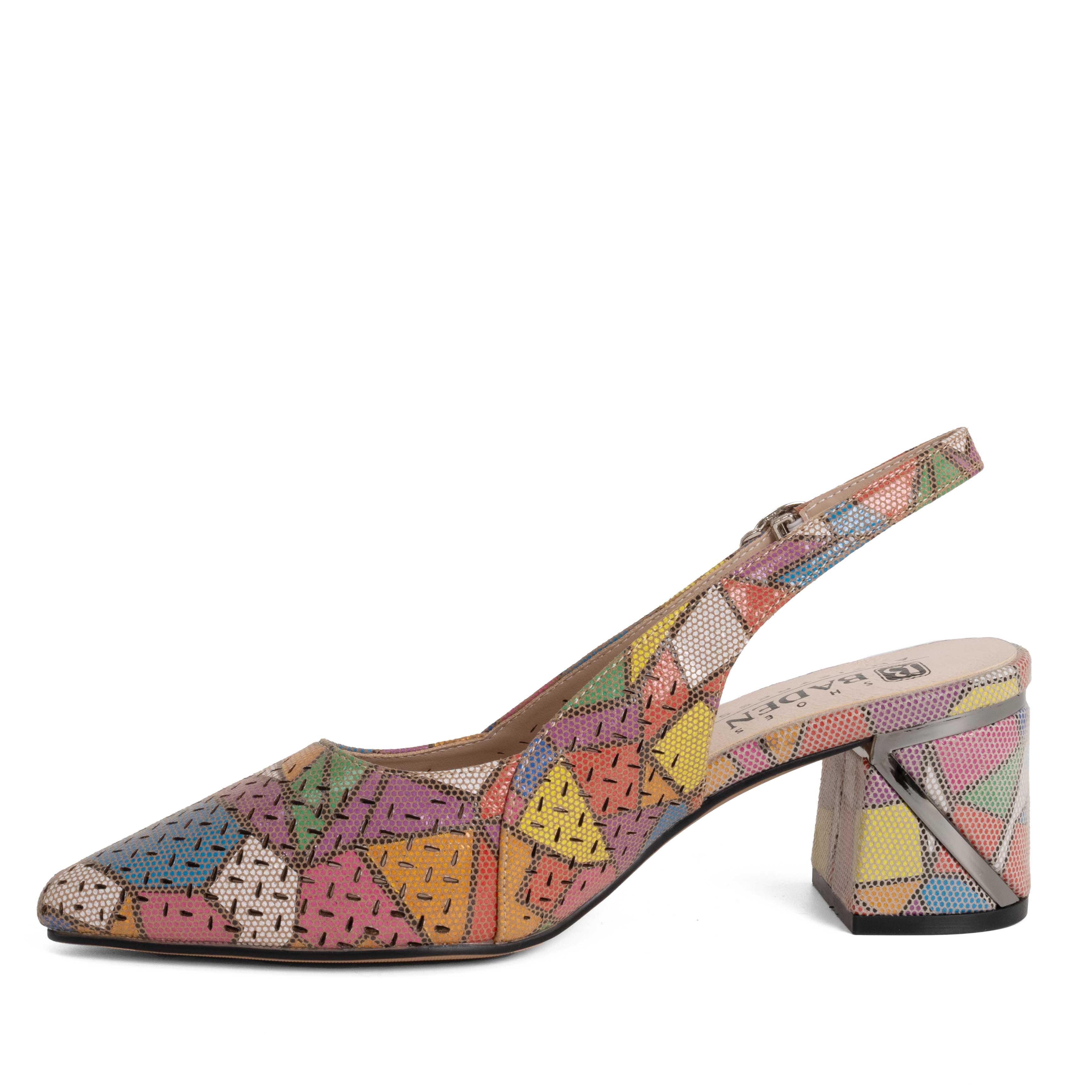 NEW Women high heel pumps with flower style microfiber leather