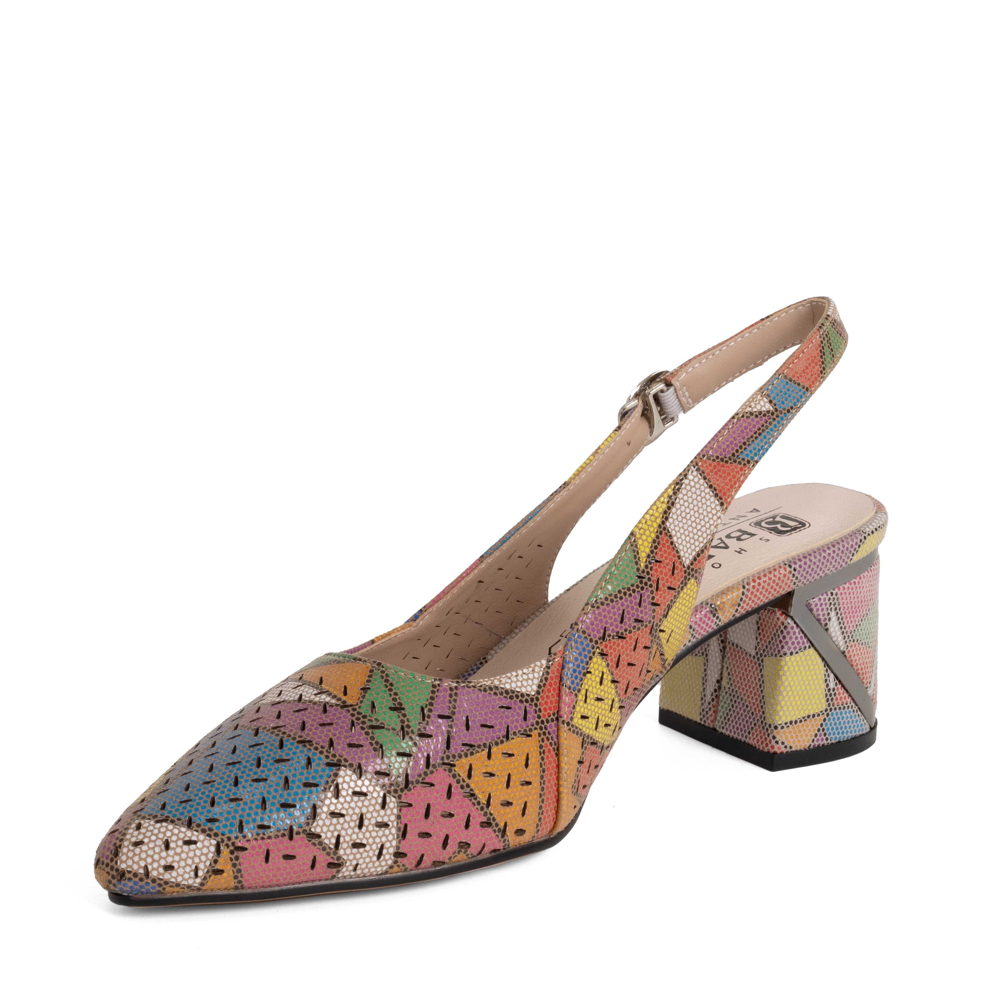 NEW Women high heel pumps with flower style microfiber leather