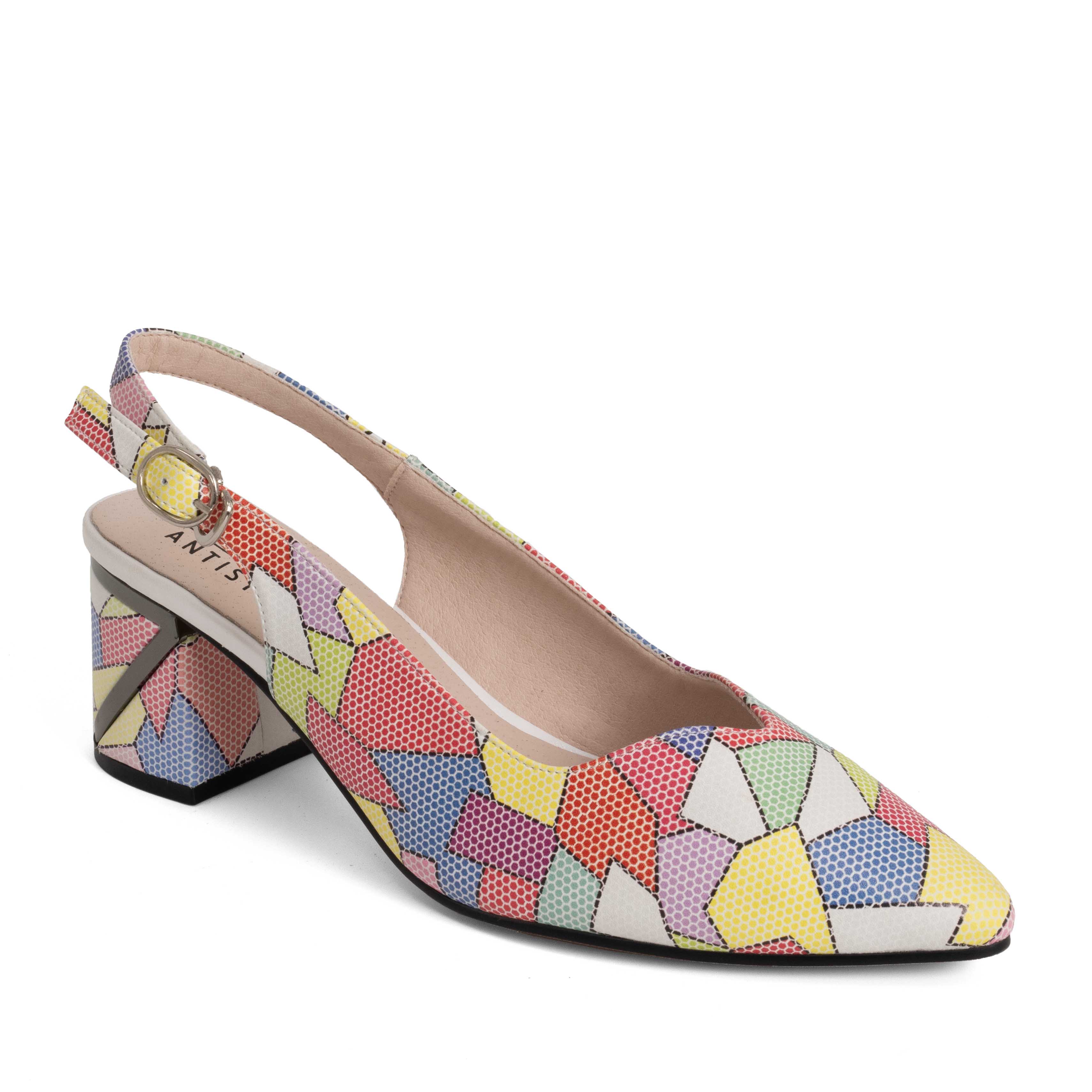 NEW Women high heel pumps with flower style microfiber leather