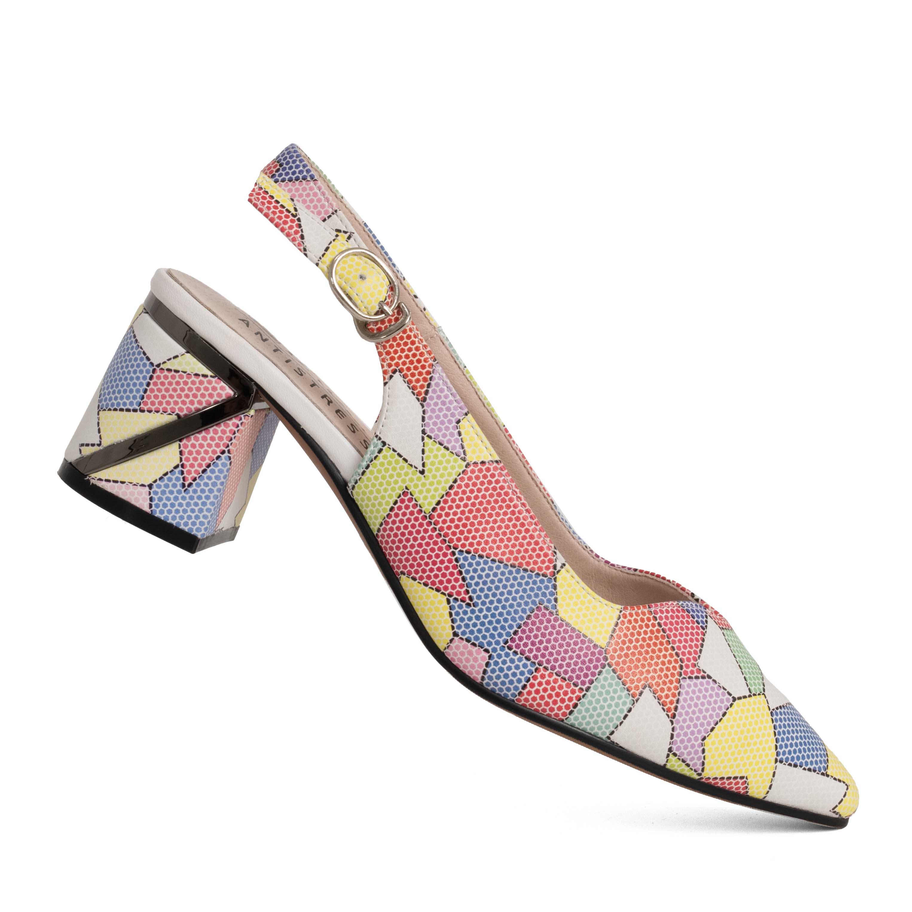 NEW Women high heel pumps with flower style microfiber leather