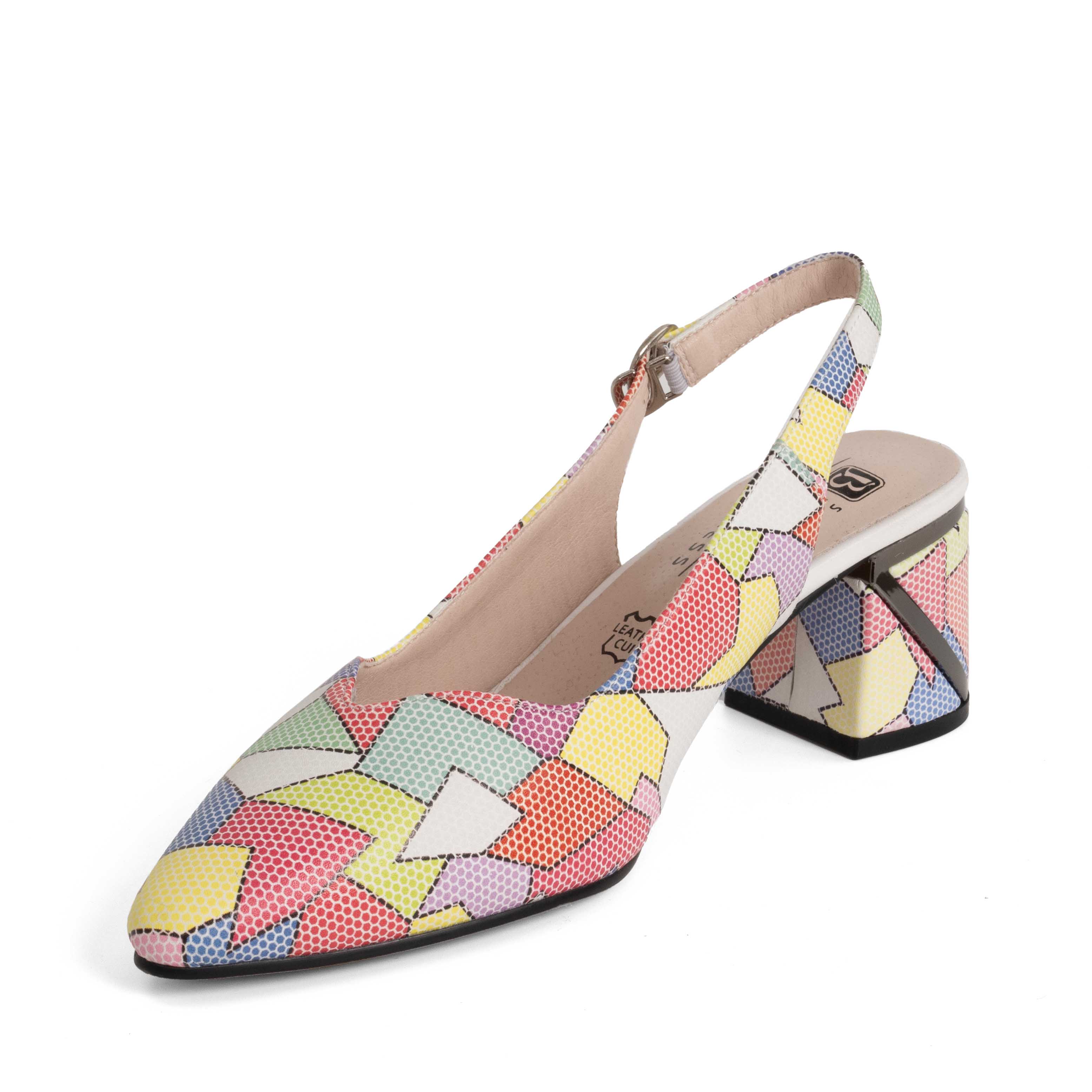 NEW Women high heel pumps with flower style microfiber leather